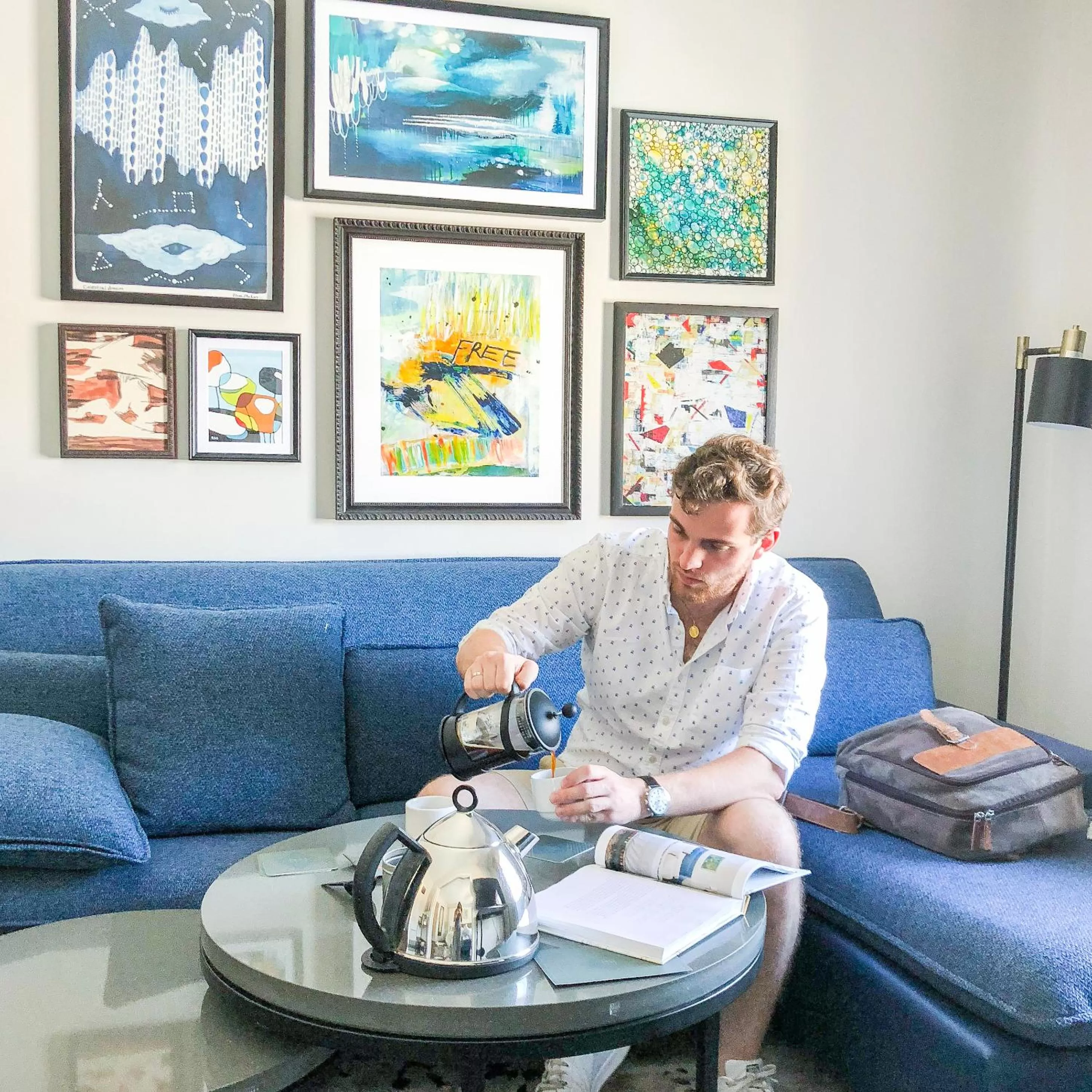 People in Heathman Hotel