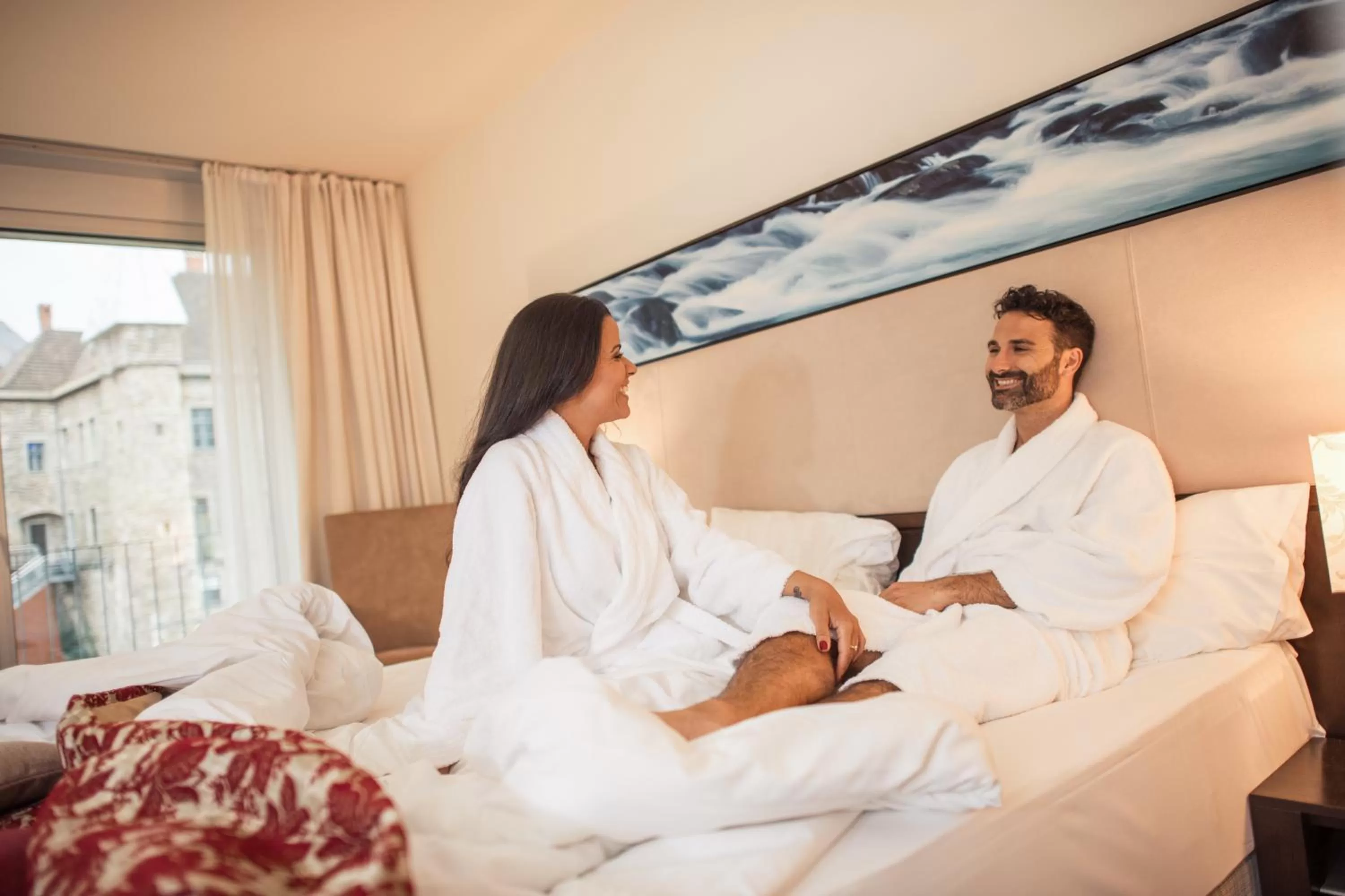 Bed in Das Schloss an der Eisenstrasse