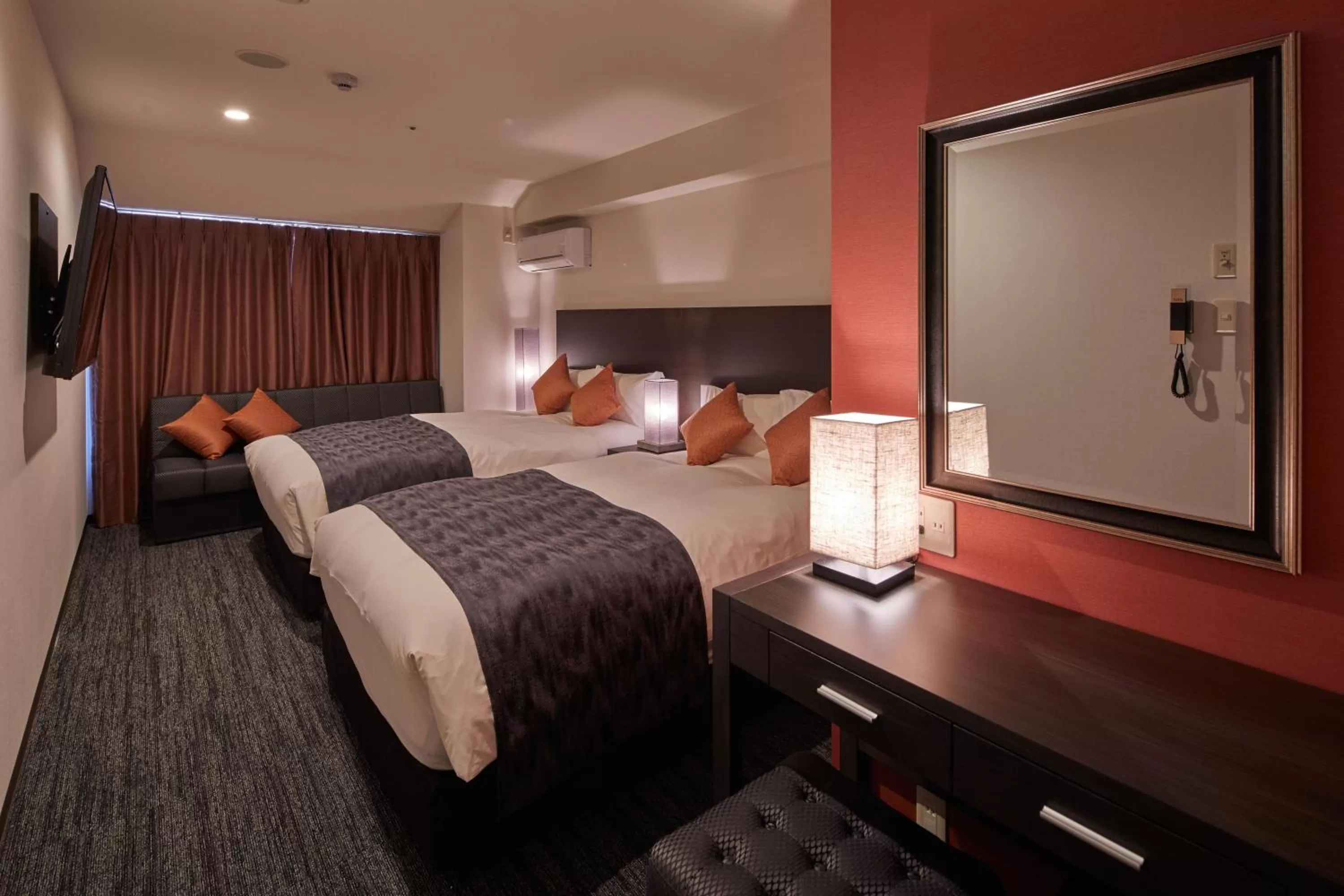 Photo of the whole room, Bed in Centurion Hotel & Spa Kurashiki Station