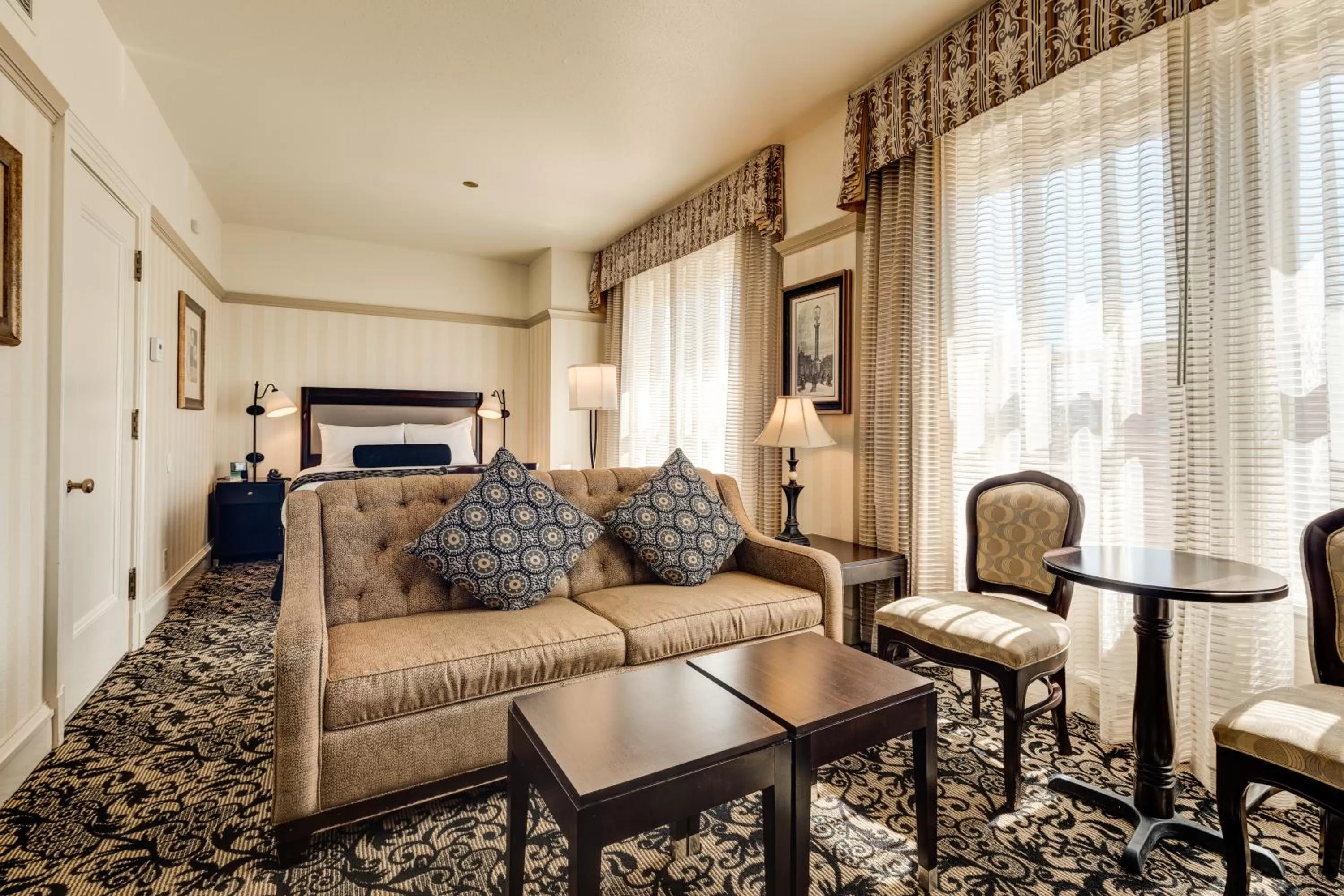 Living room in Gaslamp Plaza Suites