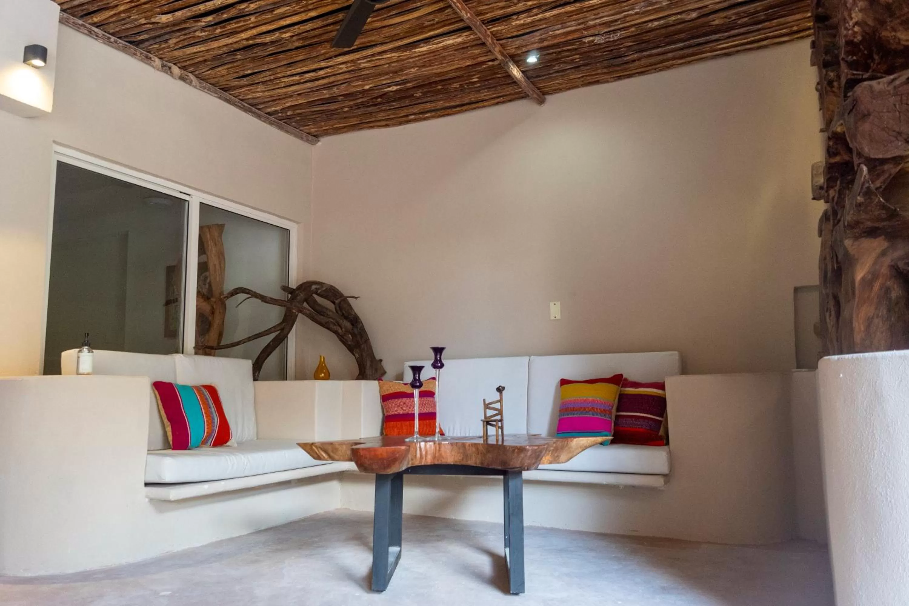 Living room in Hotel Circulo Bacalar