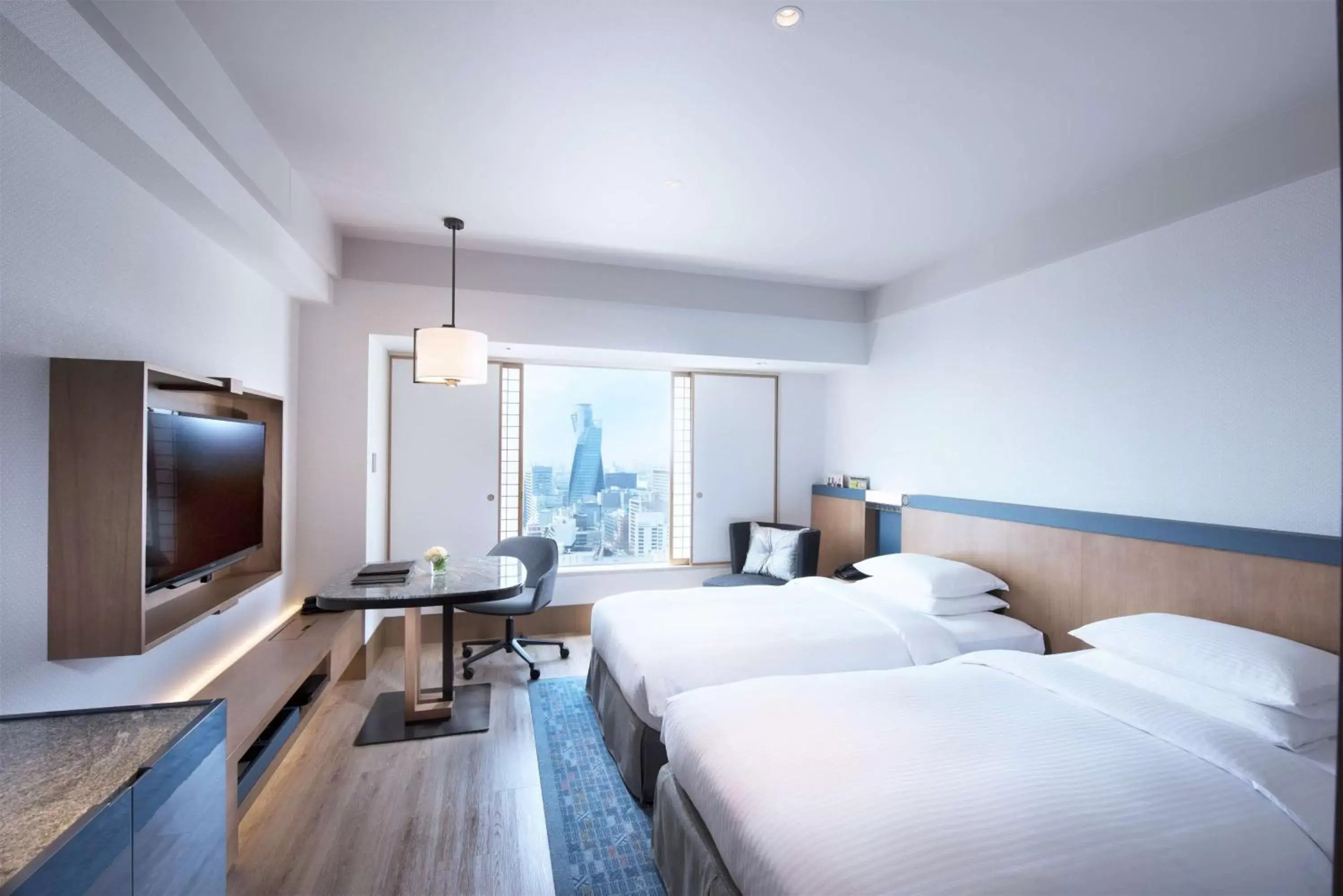 Deluxe Family Room with Two Double Beds in Hilton Nagoya Hotel Deluxe Family Room with Two Double Beds in Hilton Nagoya Hotel