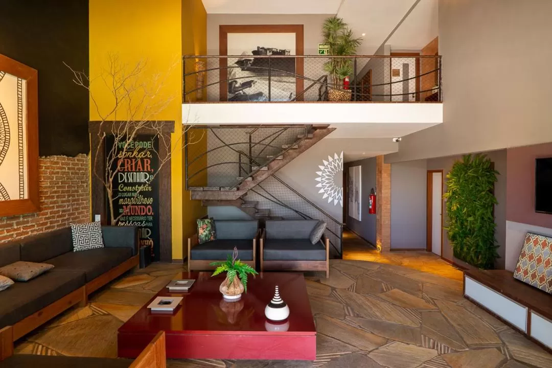 Communal lounge/ TV room in Bravo Pousada Design