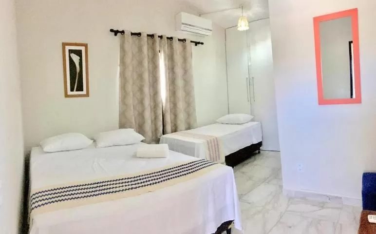 Bed in Pousada São Miguel dos Milagres