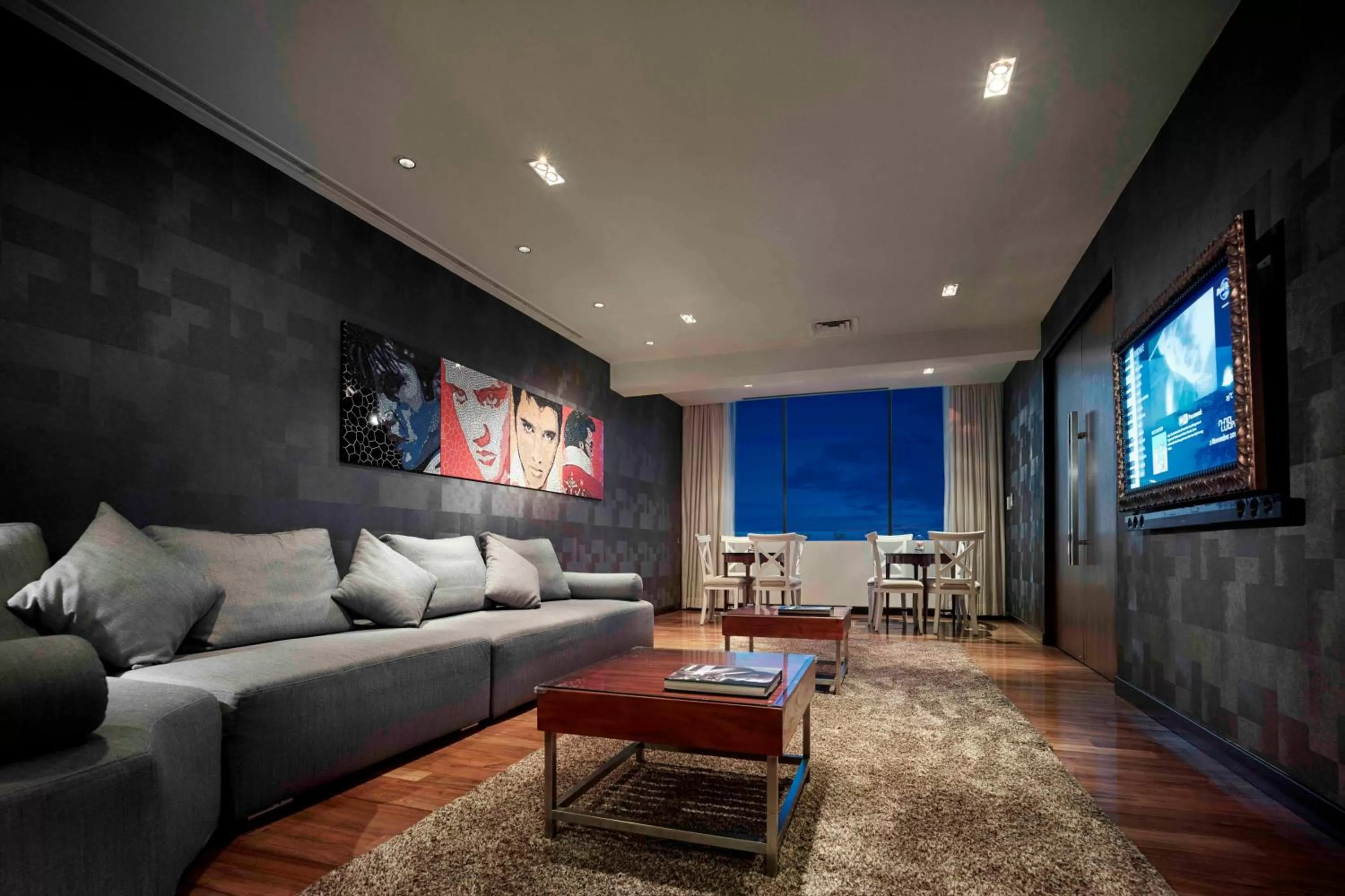 Communal lounge/ TV room in Hard Rock Hotel Penang