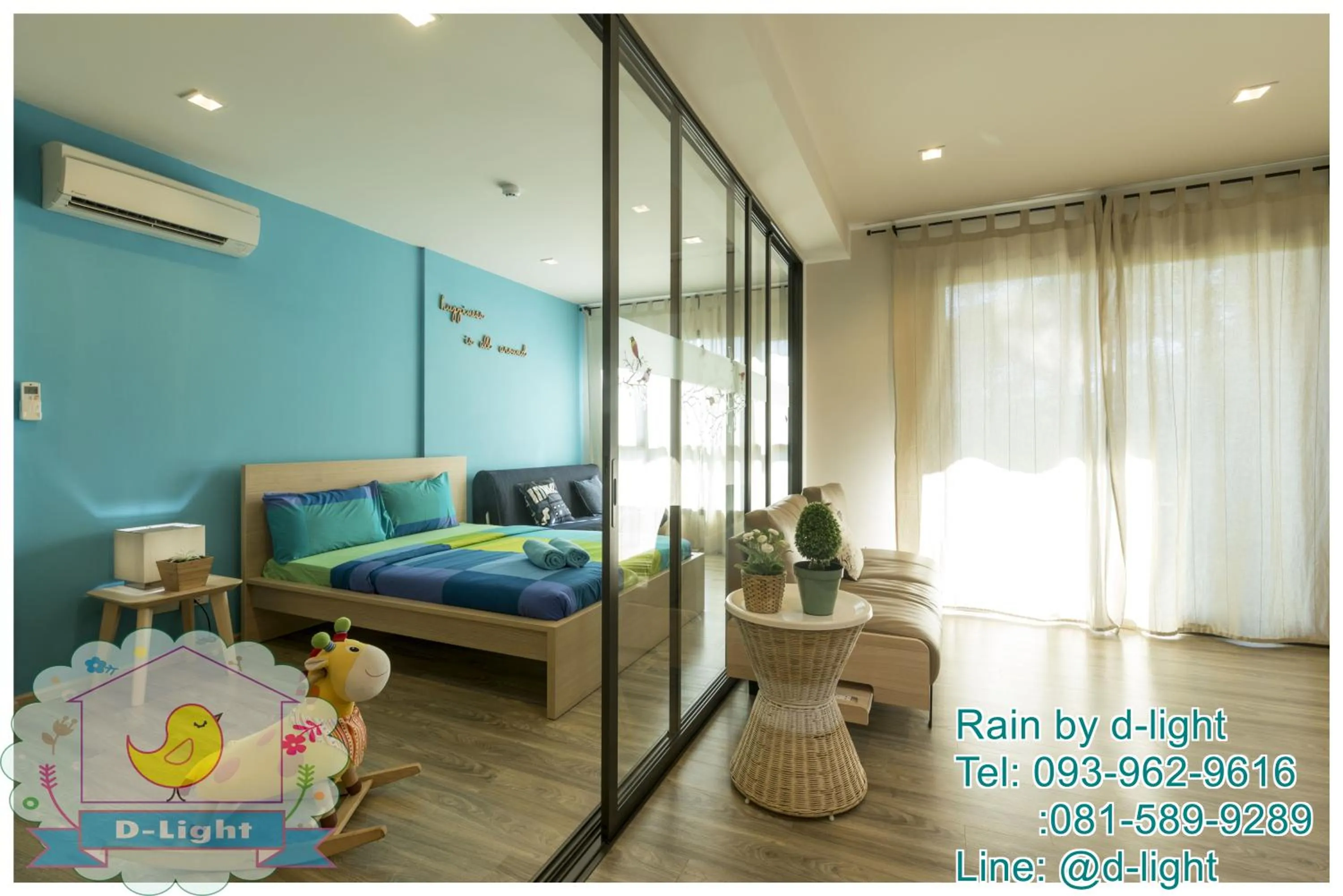 Photo of the whole room, Bed in Rain Cha-am Hua Hin by D-light