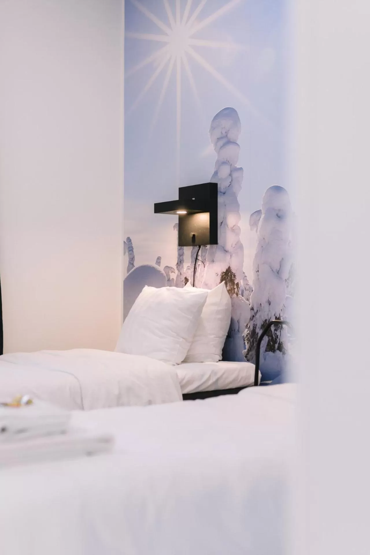 Bed in Hotelli Kuohu Kangasala - Hotel and Apartments by UHANDA