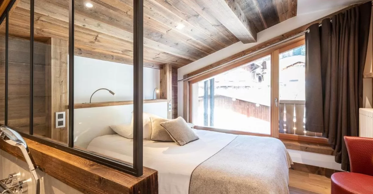 Bed in Hotel le Petit Dru