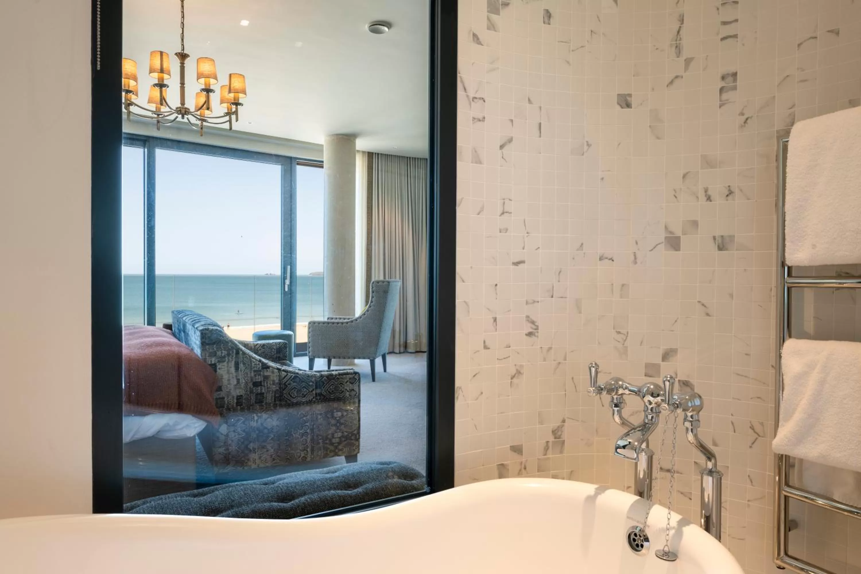 Bed in Carbis Bay and Spa Hotel