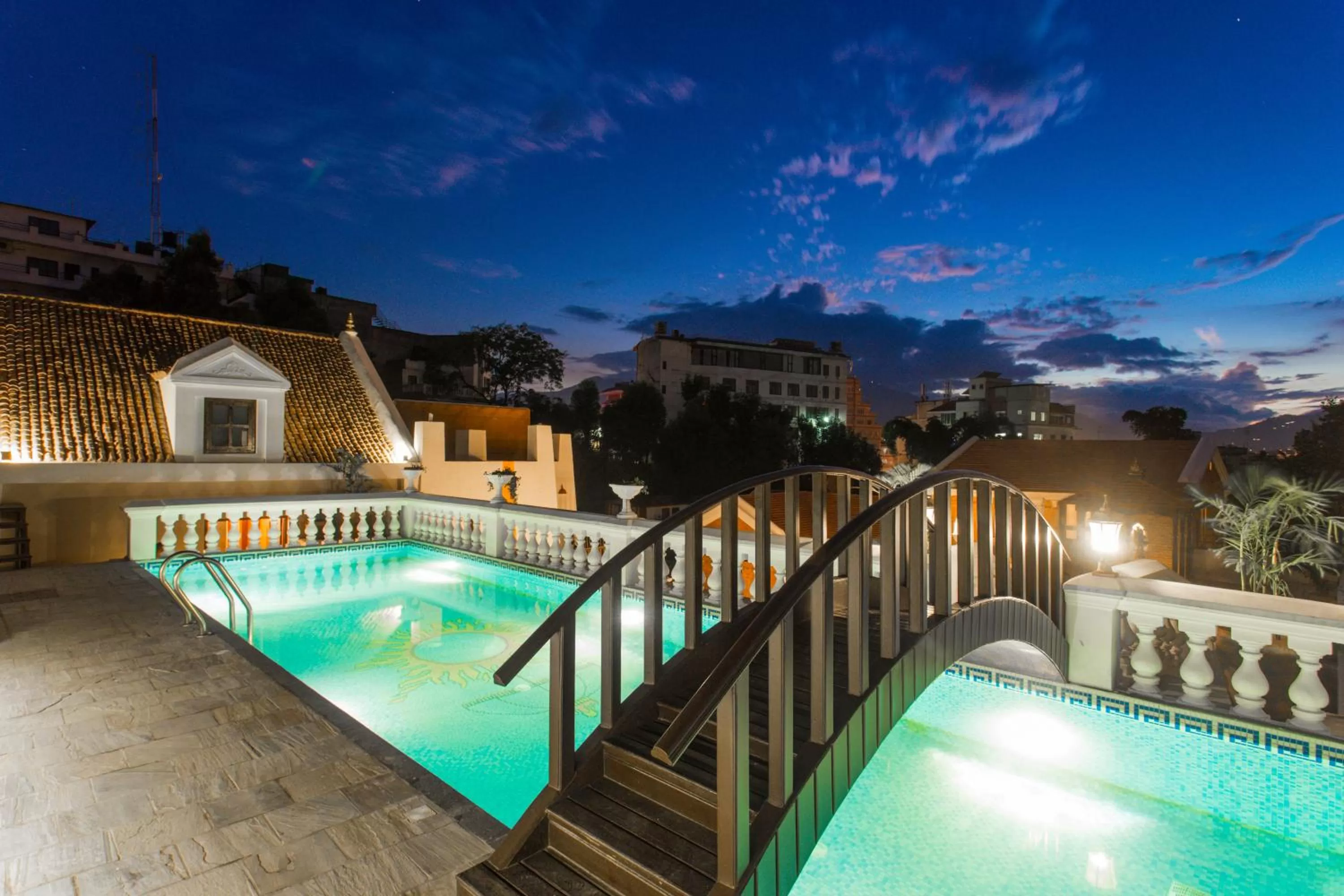 Swimming pool in Baber Mahal Vilas - The Heritage Hotel