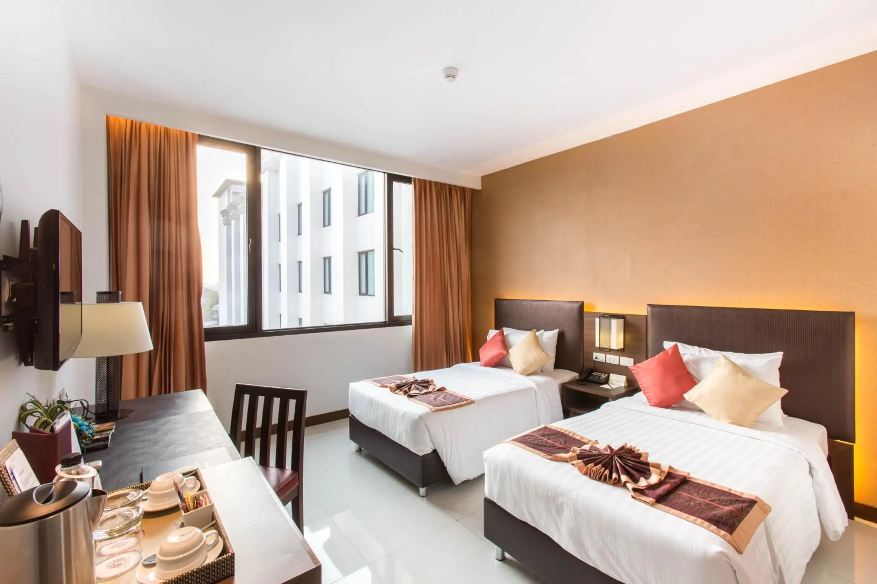 Deluxe Double or Twin Room with Pool View in Mida Grande Hotel Dhavaravati Nakhon Pathom - SHA PLUS Deluxe Double or Twin Room with Pool View in Mida Grande Hotel Dhavaravati Nakhon Pathom - SHA PLUS