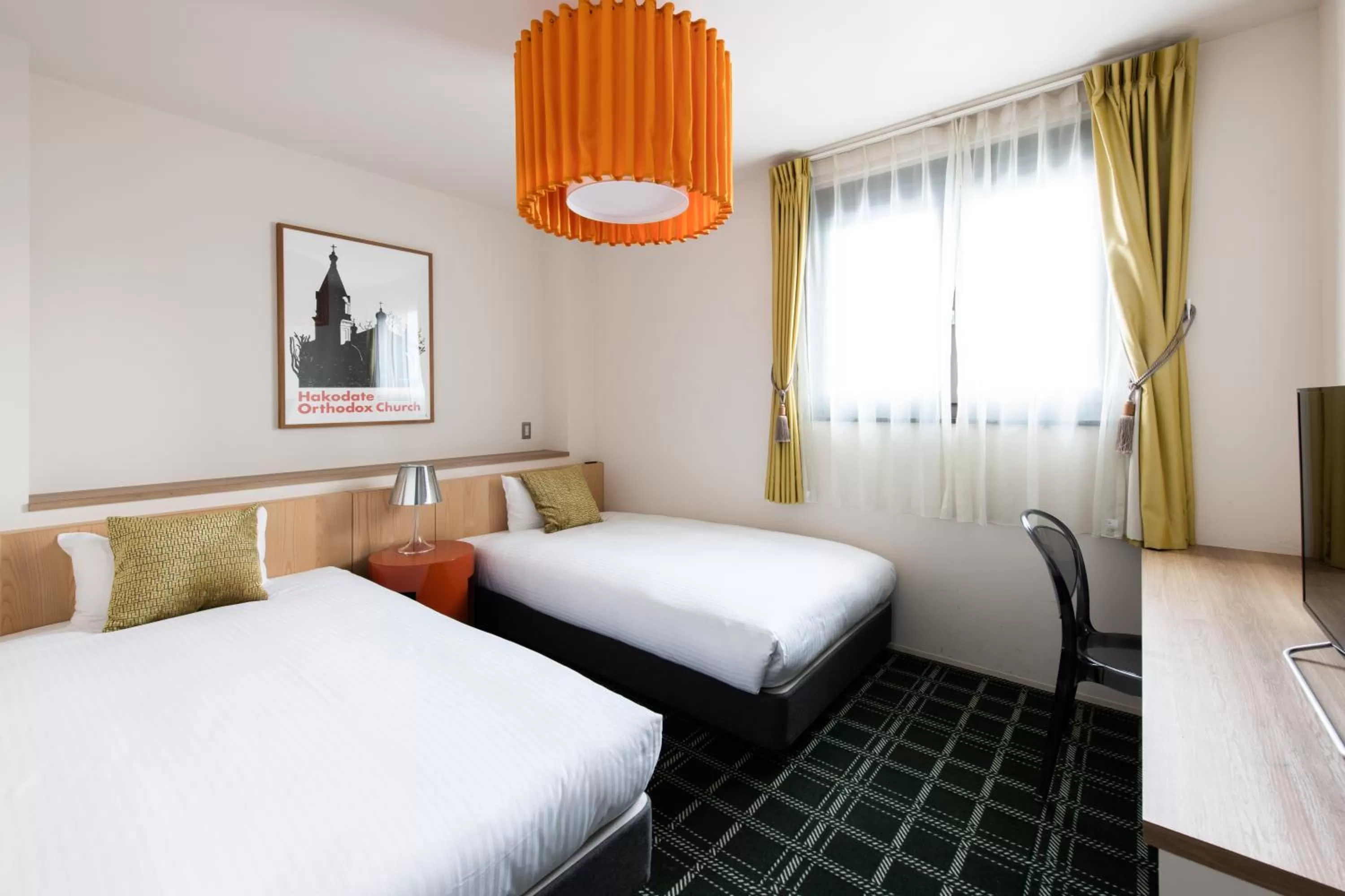 Photo of the whole room, Bed in HakoBA Hakodate by THE SHARE HOTELS