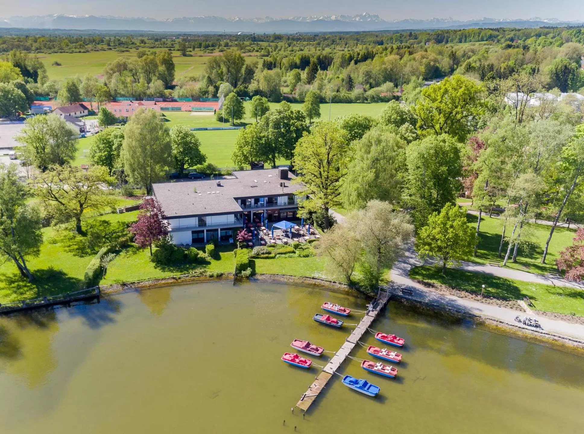 Bird's eye view, Bird's-eye View in Strandhotel SüdSee Diessen am Ammersee