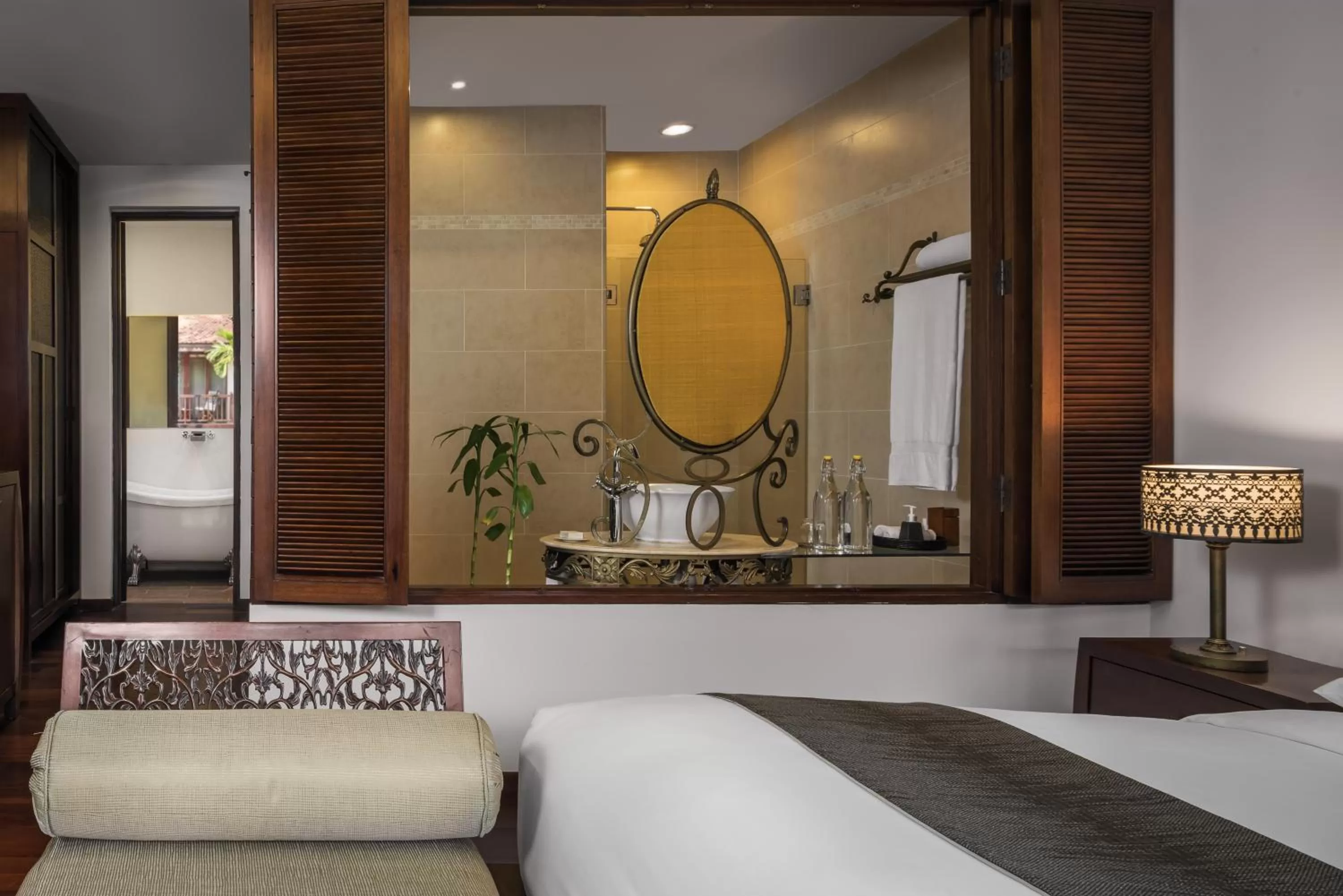 Bed in Anantara Angkor Resort