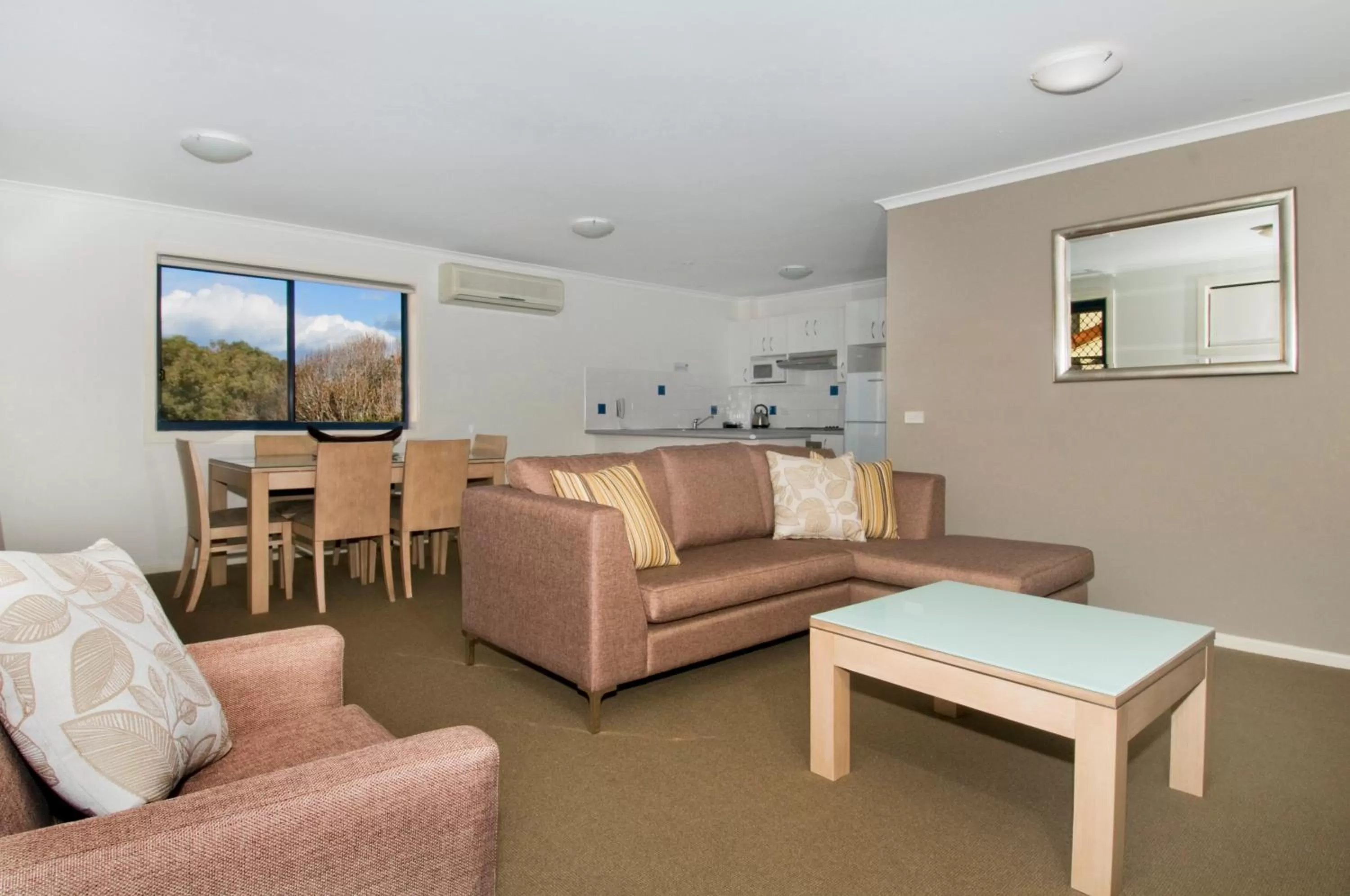 Living room in South Pacific Apartments