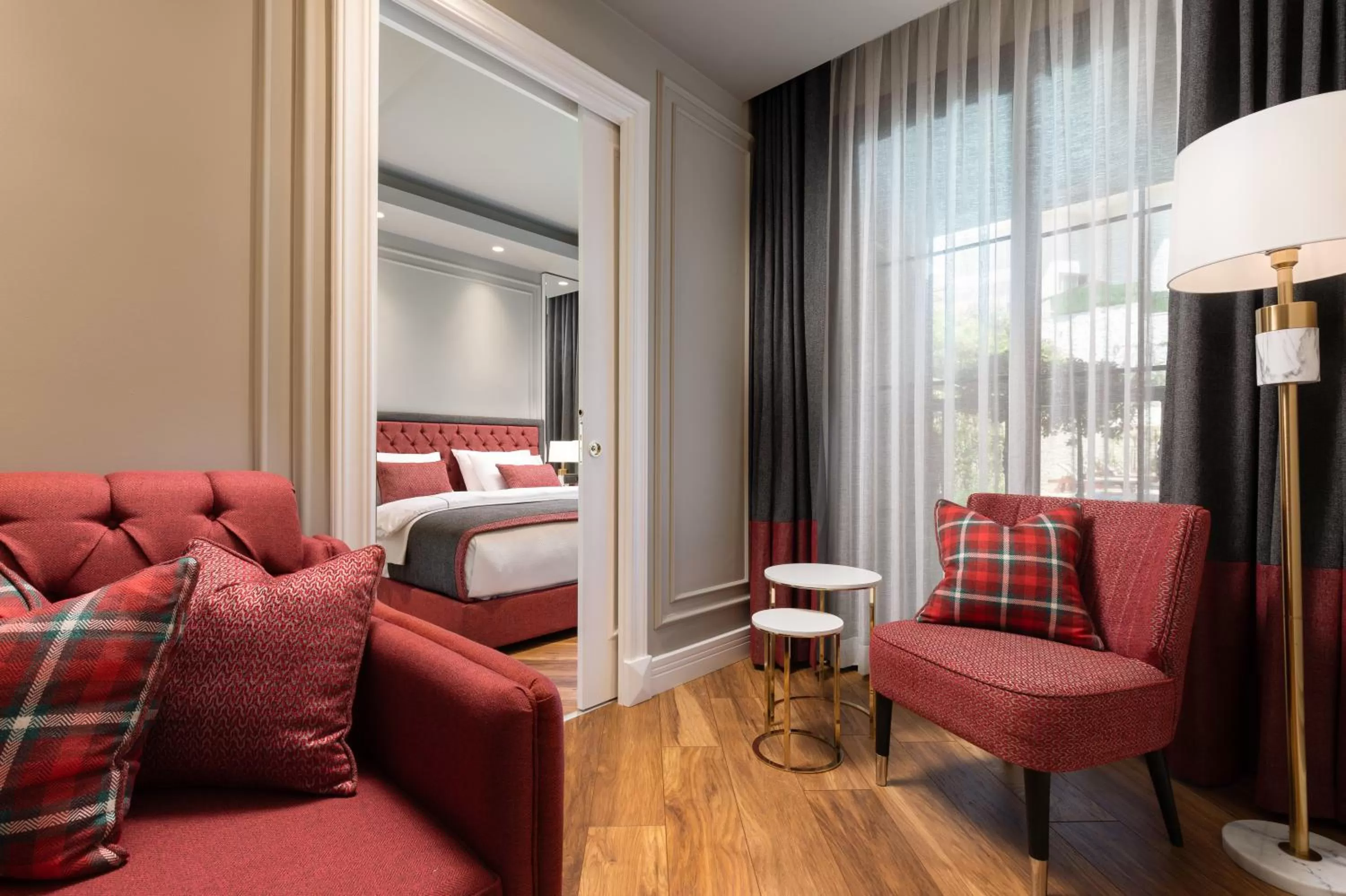 Communal lounge/ TV room, Bed in Motif Hotel Çeşme