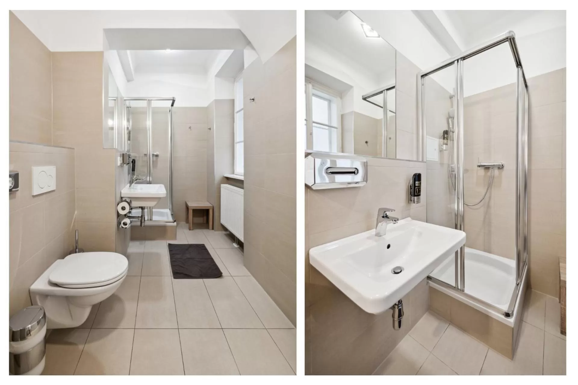 Shower, Bathroom in Florian's apartments in Mariahilf Vienna