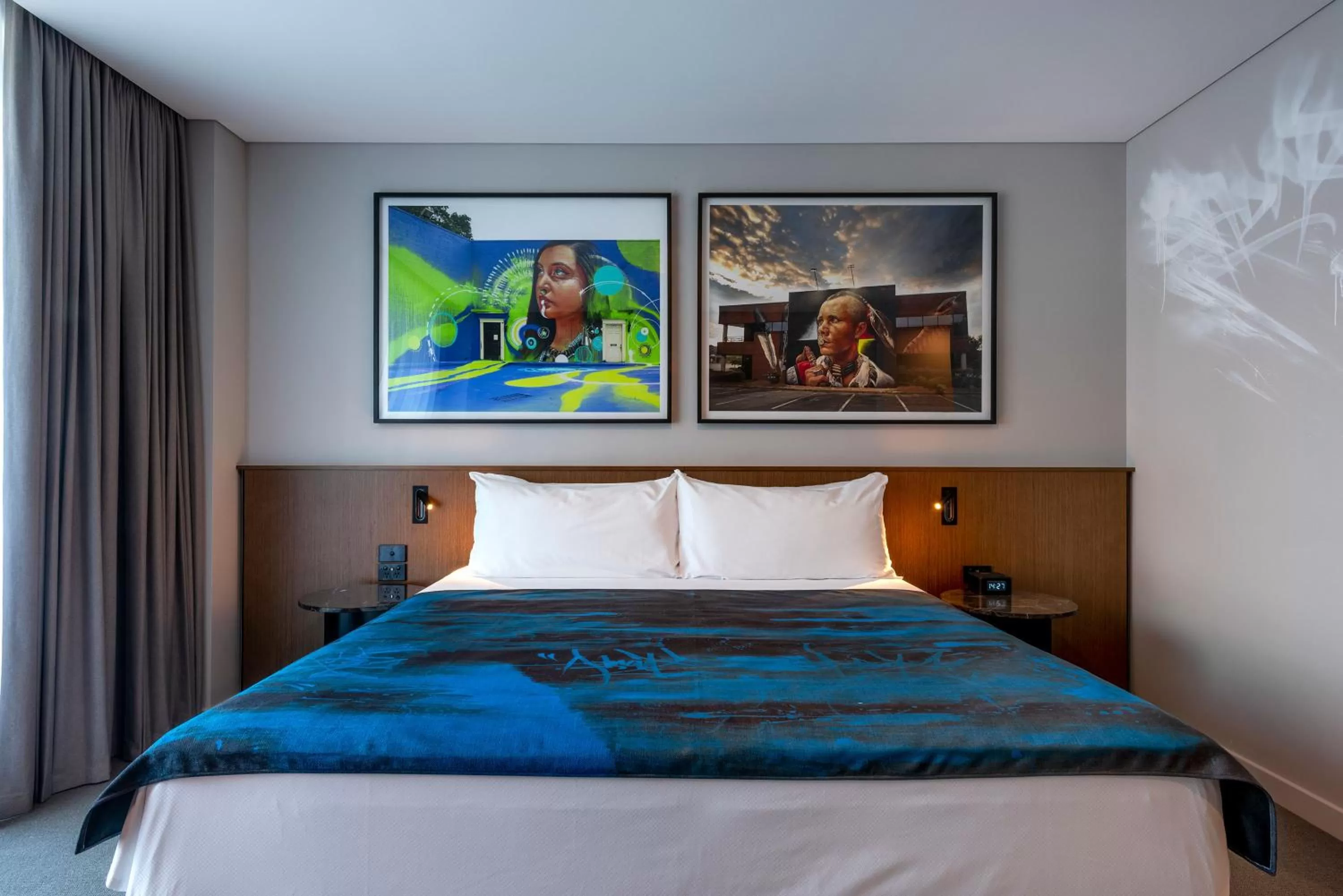 Bed in The Adnate Perth - Art Series