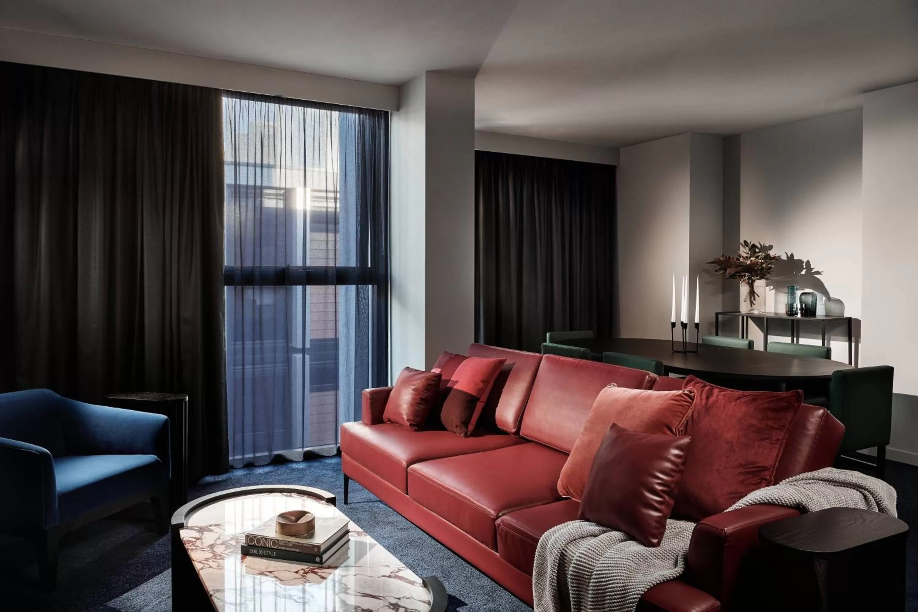 Living room in Midnight Hotel, Autograph Collection