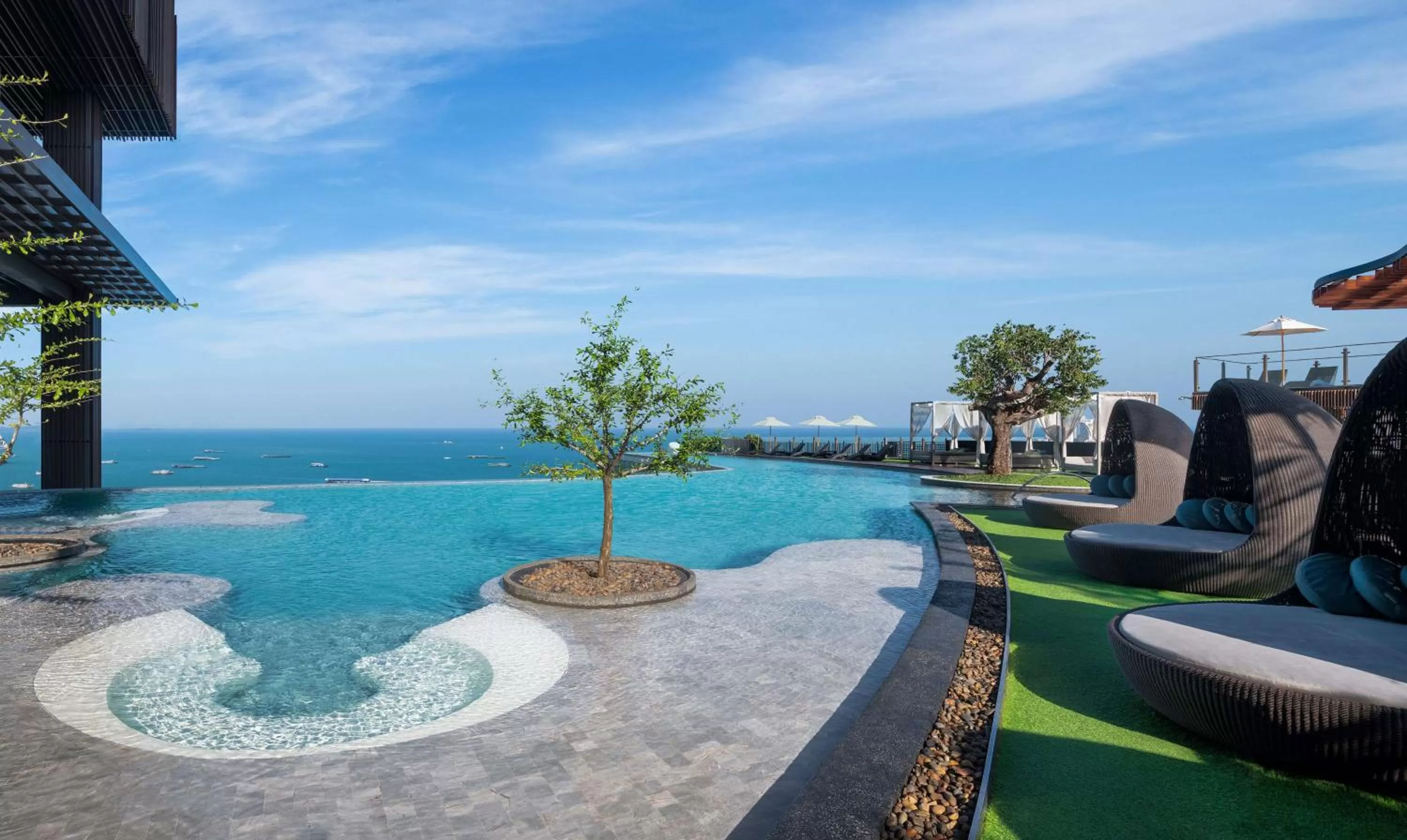 Pool view in Hilton Pattaya