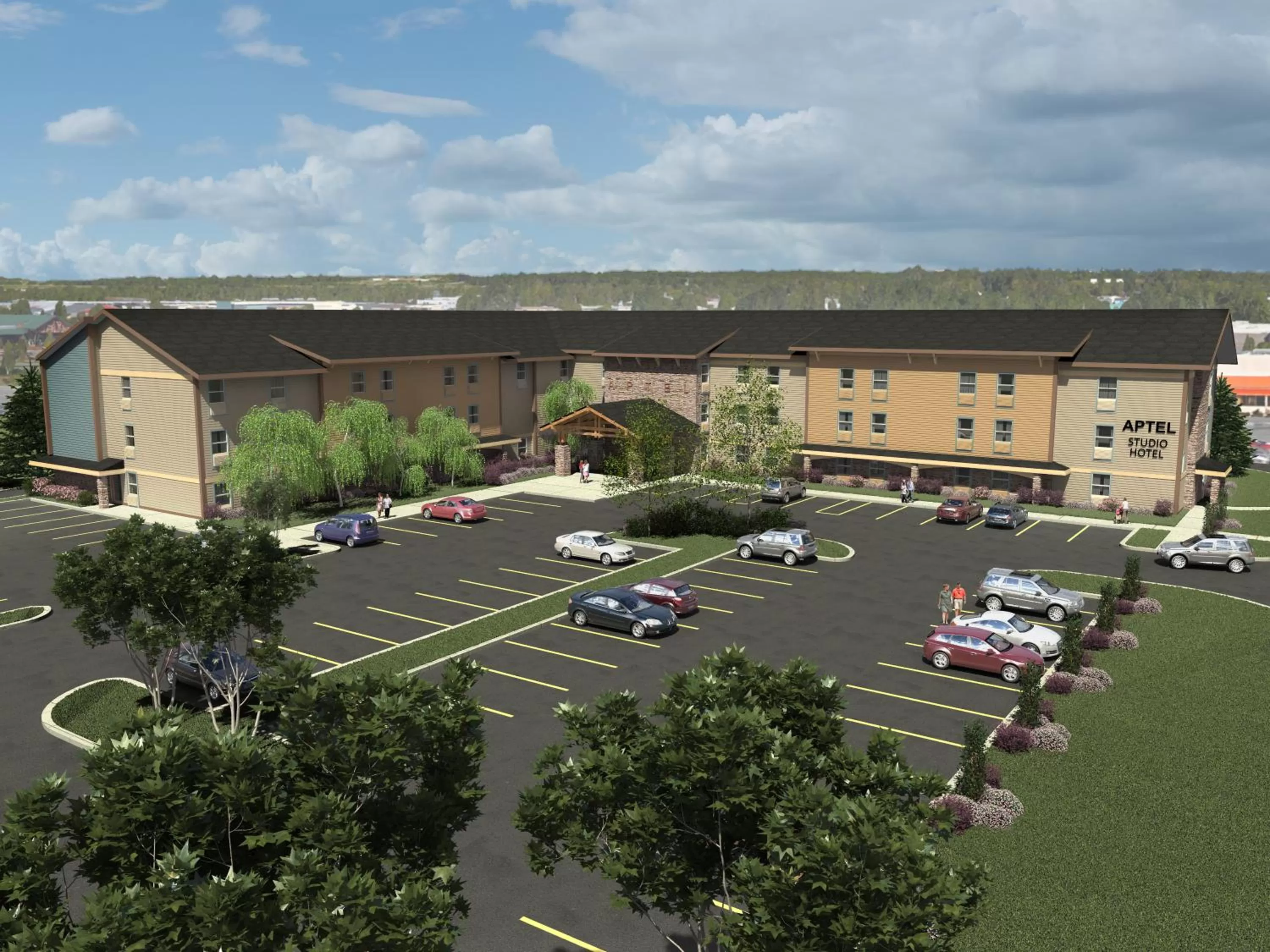 Bird's eye view in Aptel Studio Hotel