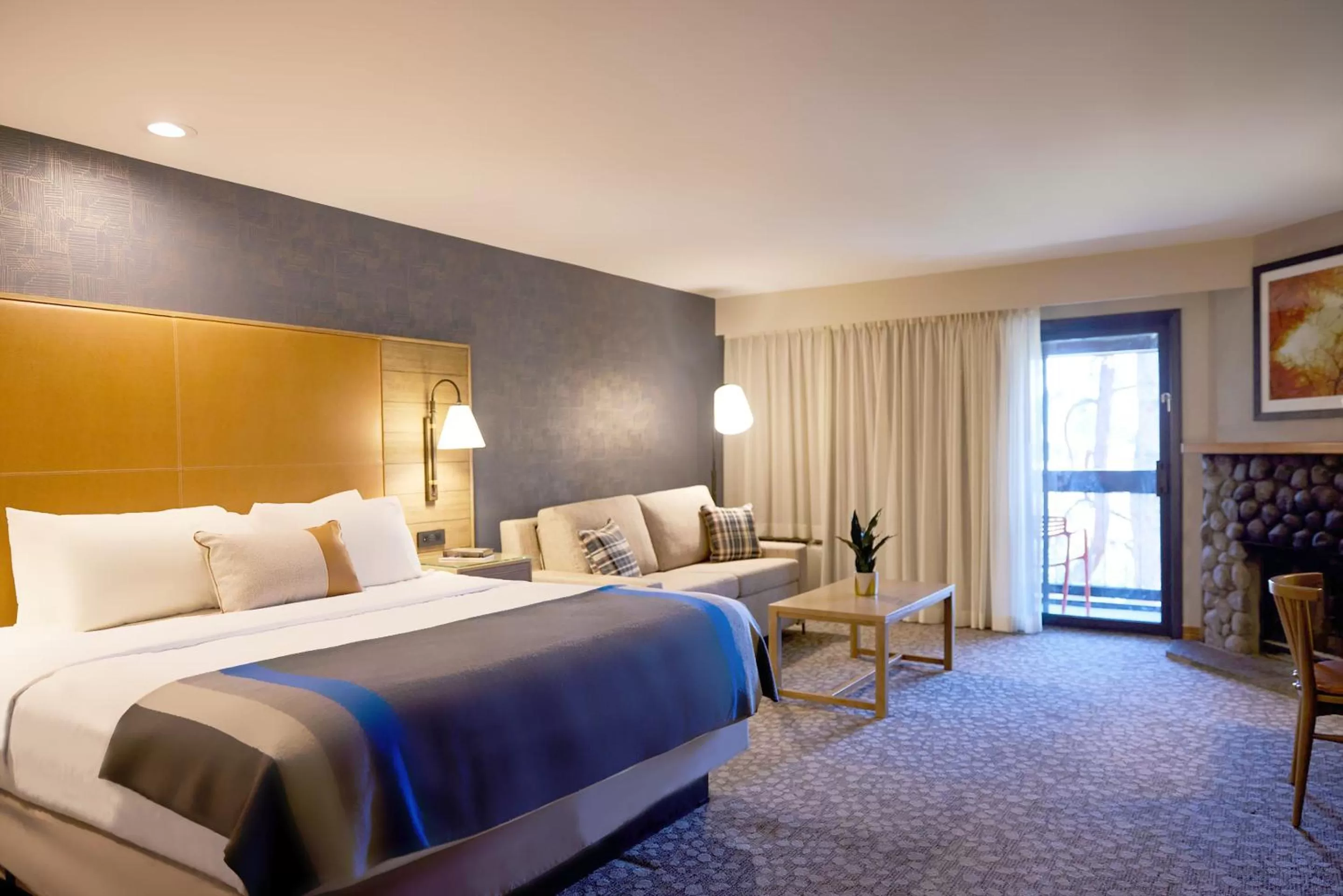 Bed in Riverhouse Lodge