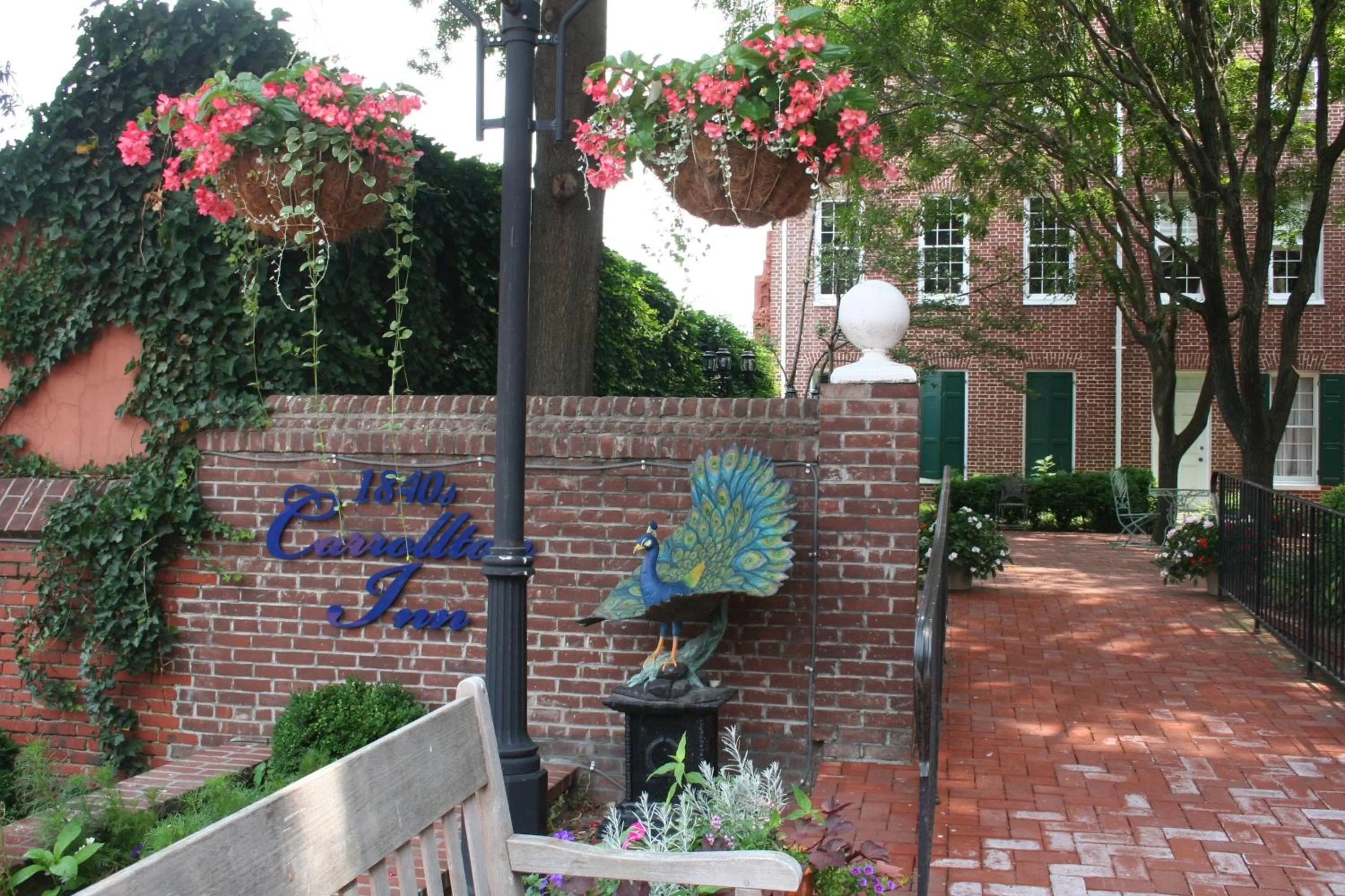 Patio in 1840s Carrollton Inn