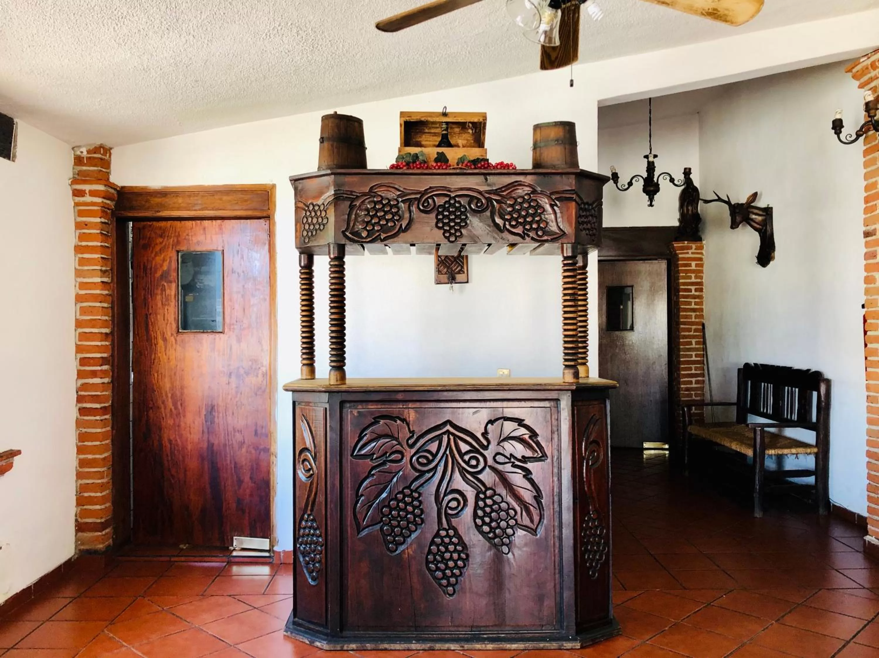 fireplace in Hotel Carretas by Rotamundos