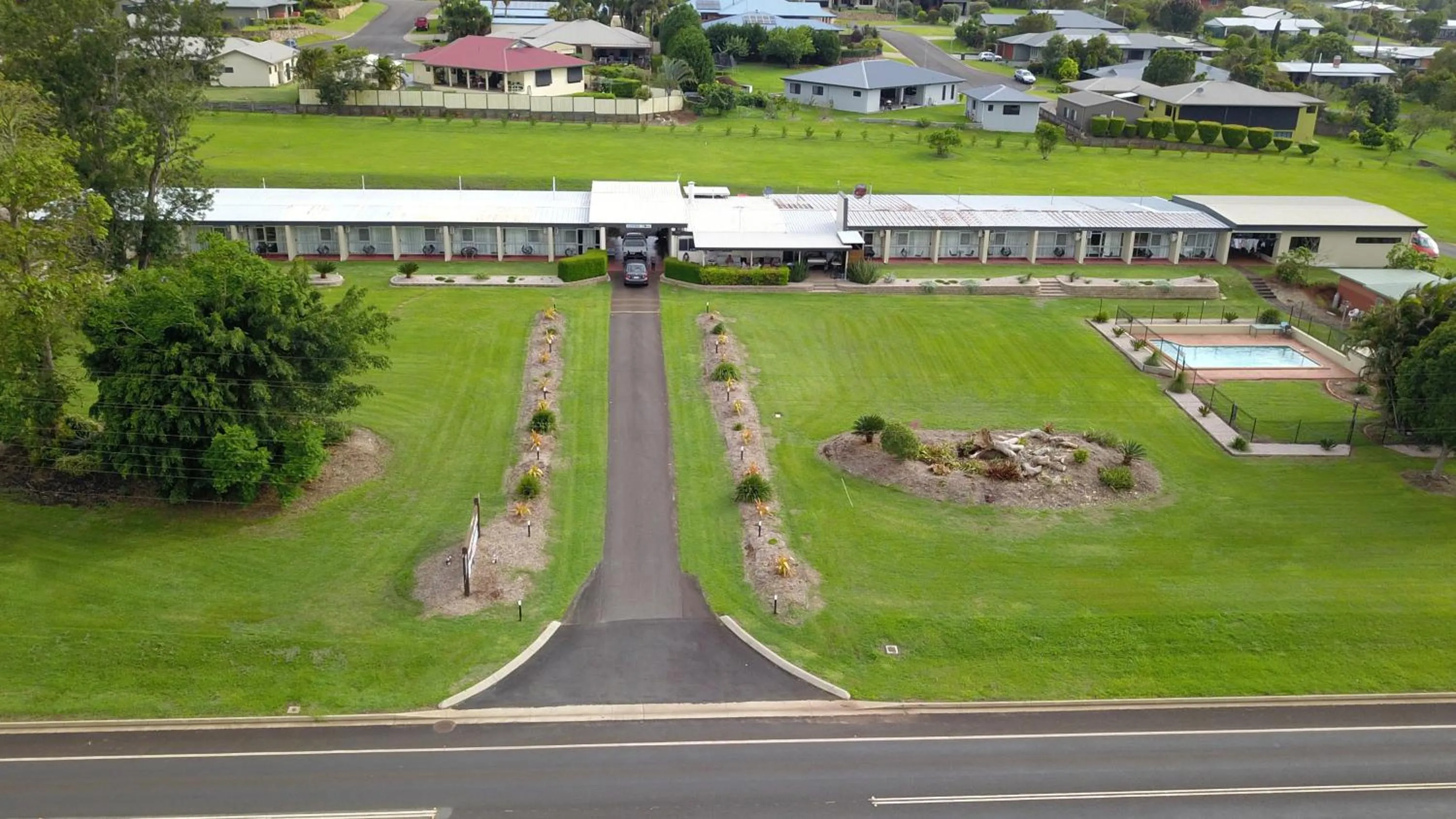 Bird's eye view in Atherton Motel