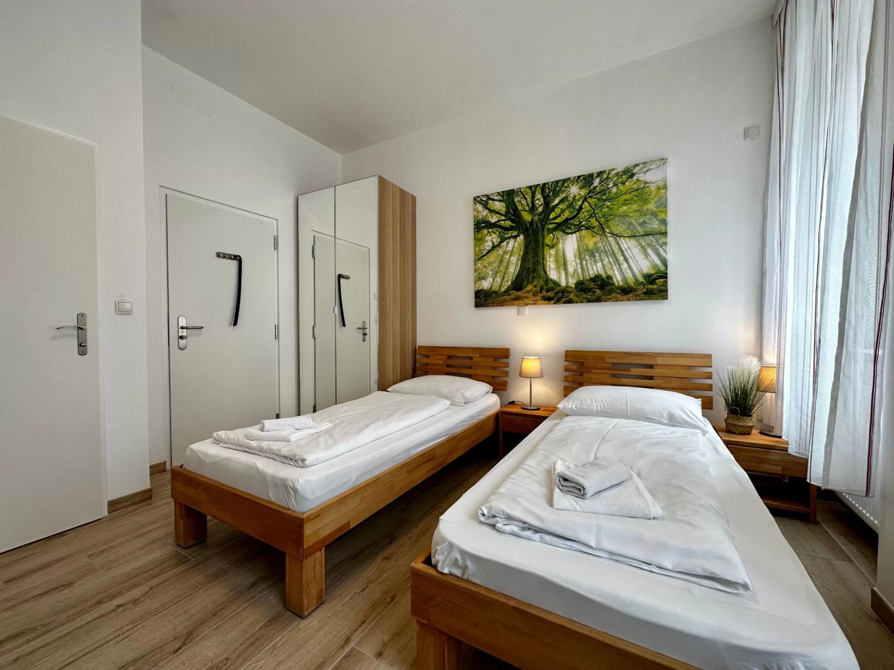 Bed in AJO Apartments - Messe City Flat - Self-Check-in