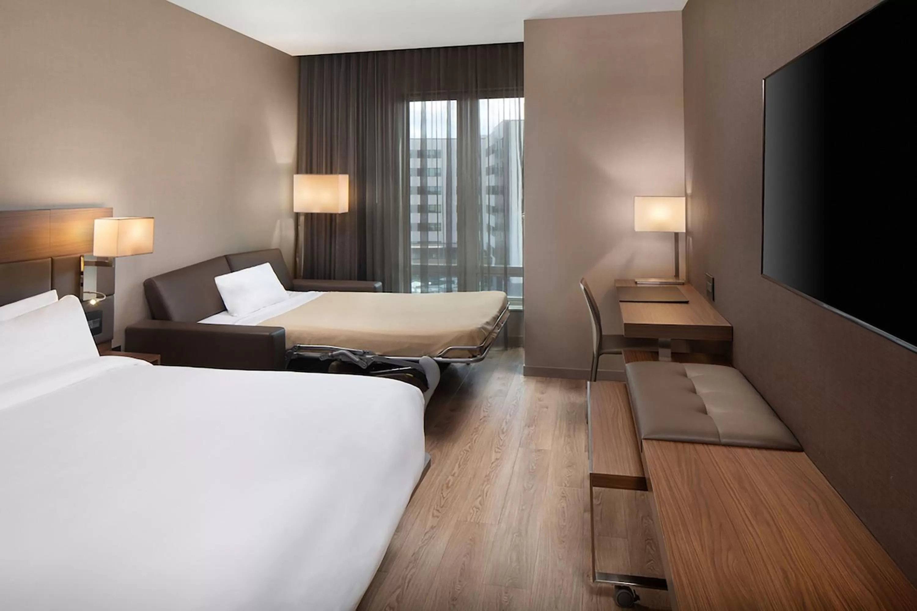 Photo of the whole room, Bed in AC Hotel by Marriott Bloomington Mall of America