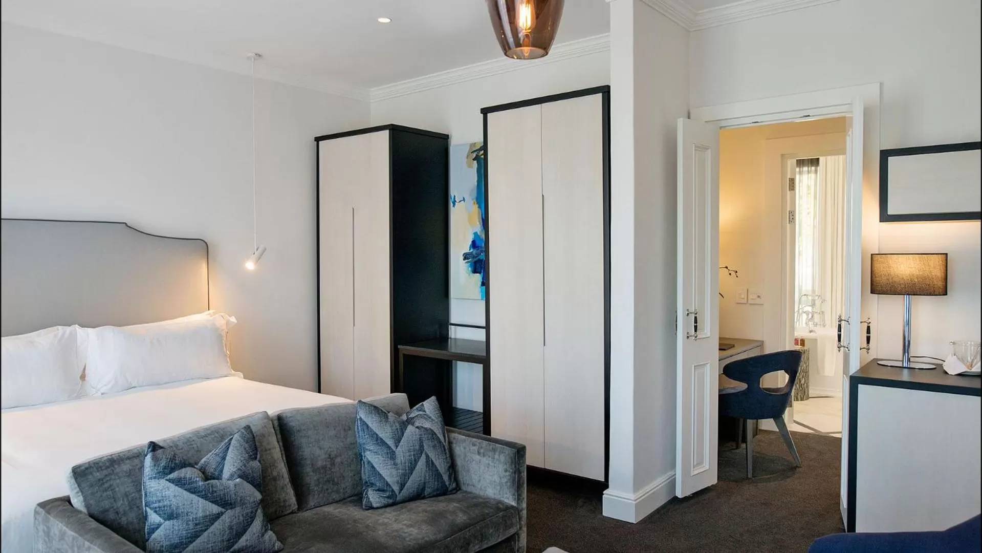 Bed in The Manor House at the Queen Victoria Hotel by NEWMARK