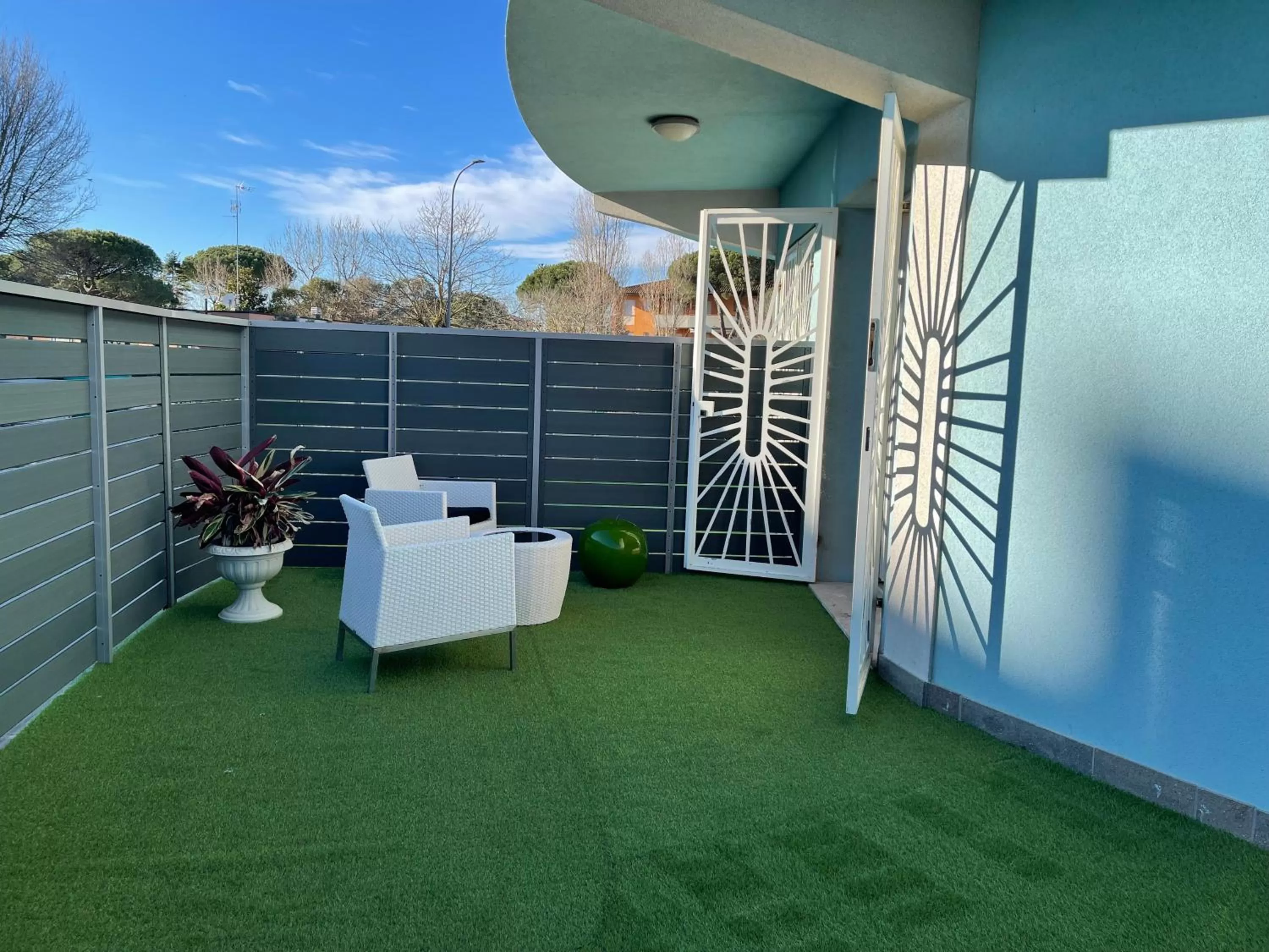 Patio in Hotel-Residence- Le Dune Breakfast & private beach included