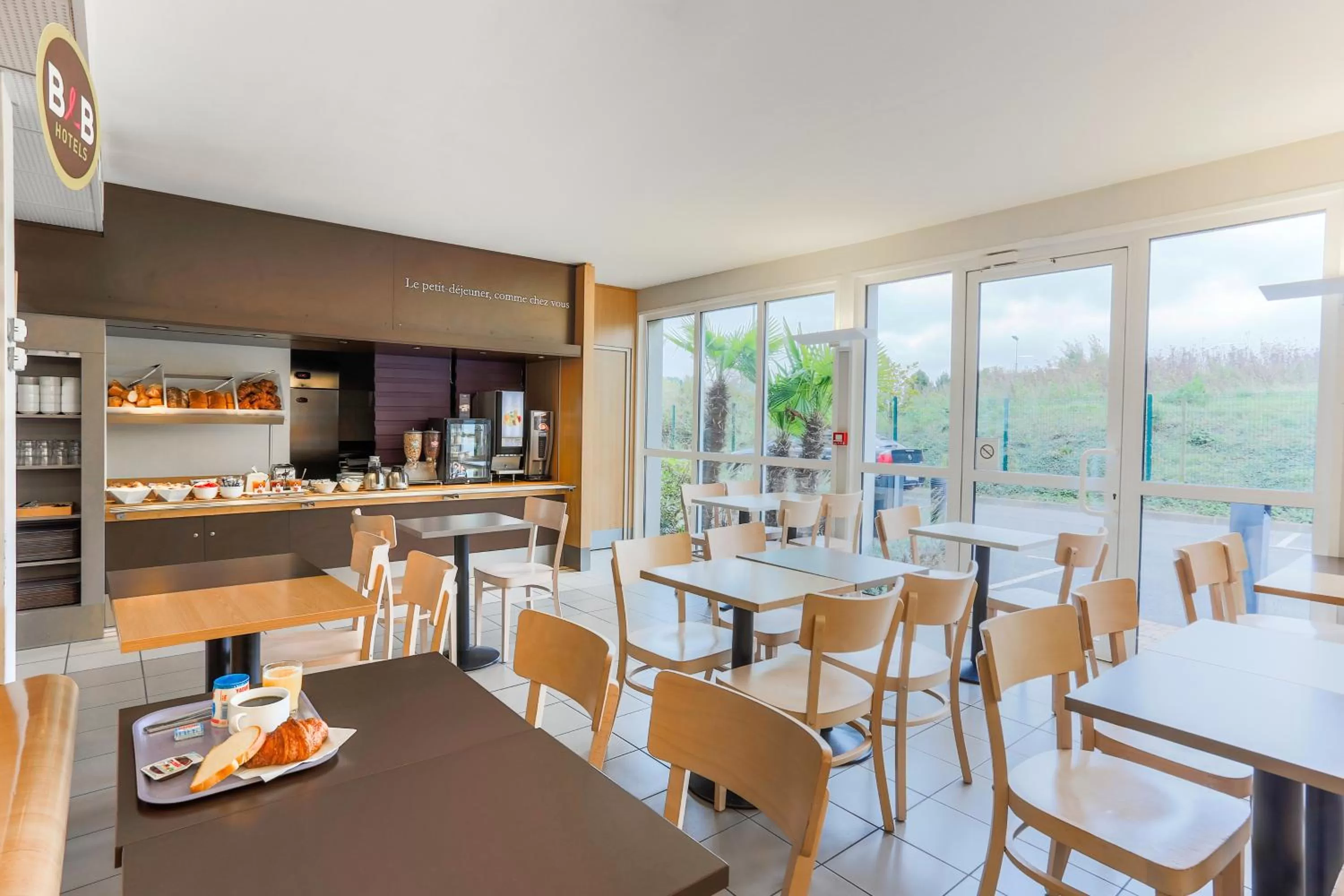 Buffet breakfast in B&B HOTEL Valenciennes Marly