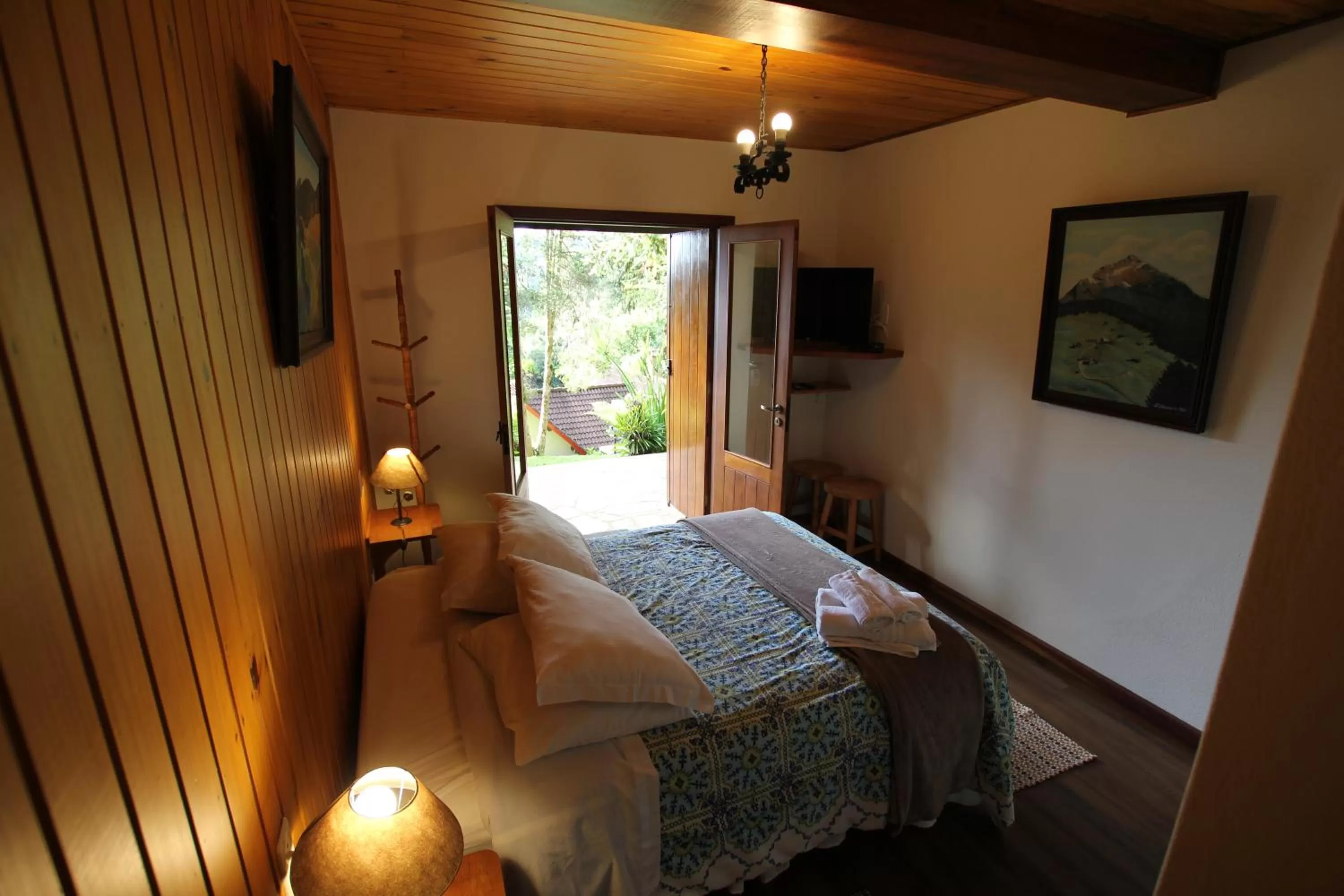 Bed in Pousada Aguia da Montanha