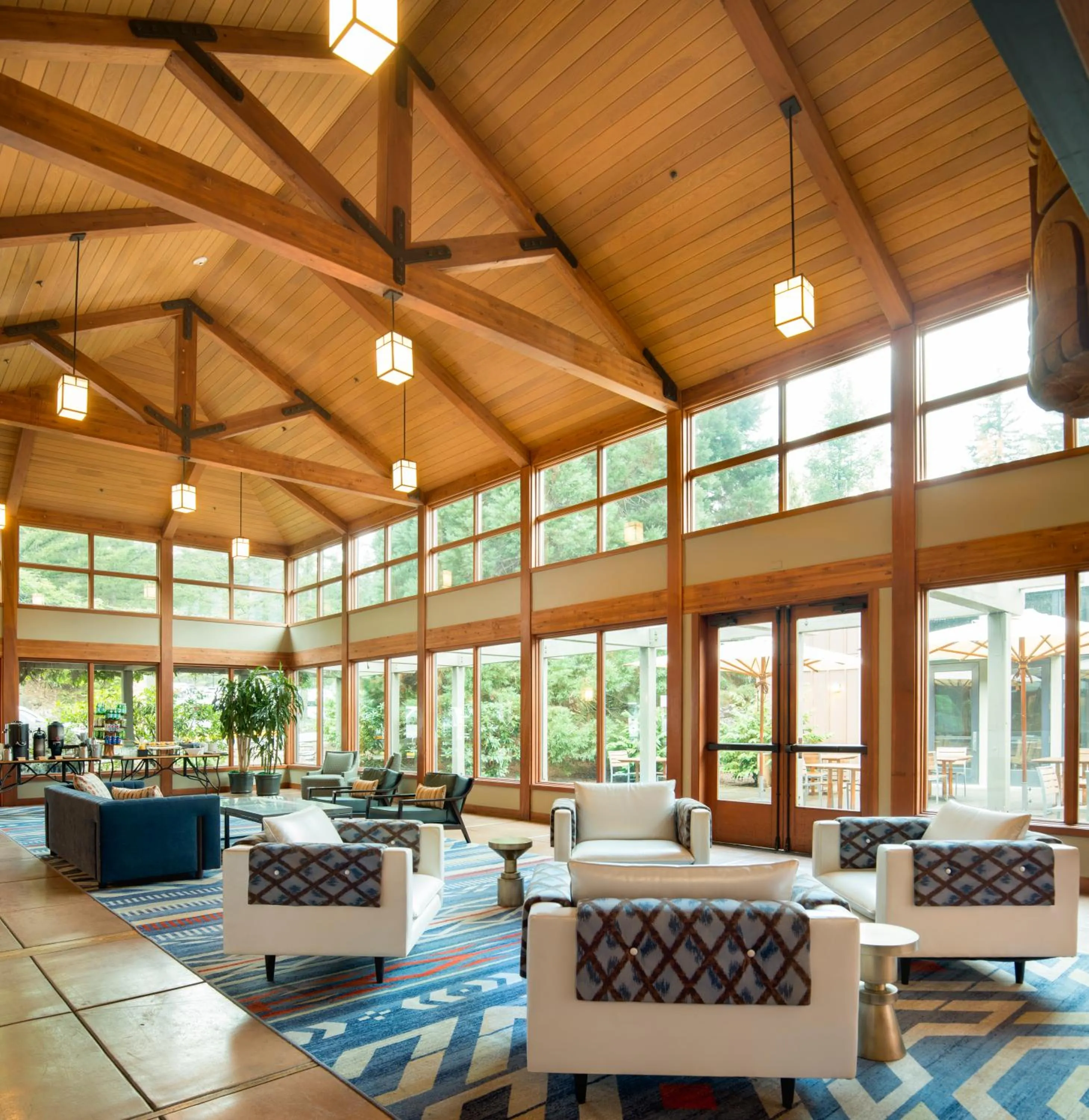 Seating area in Skamania Lodge