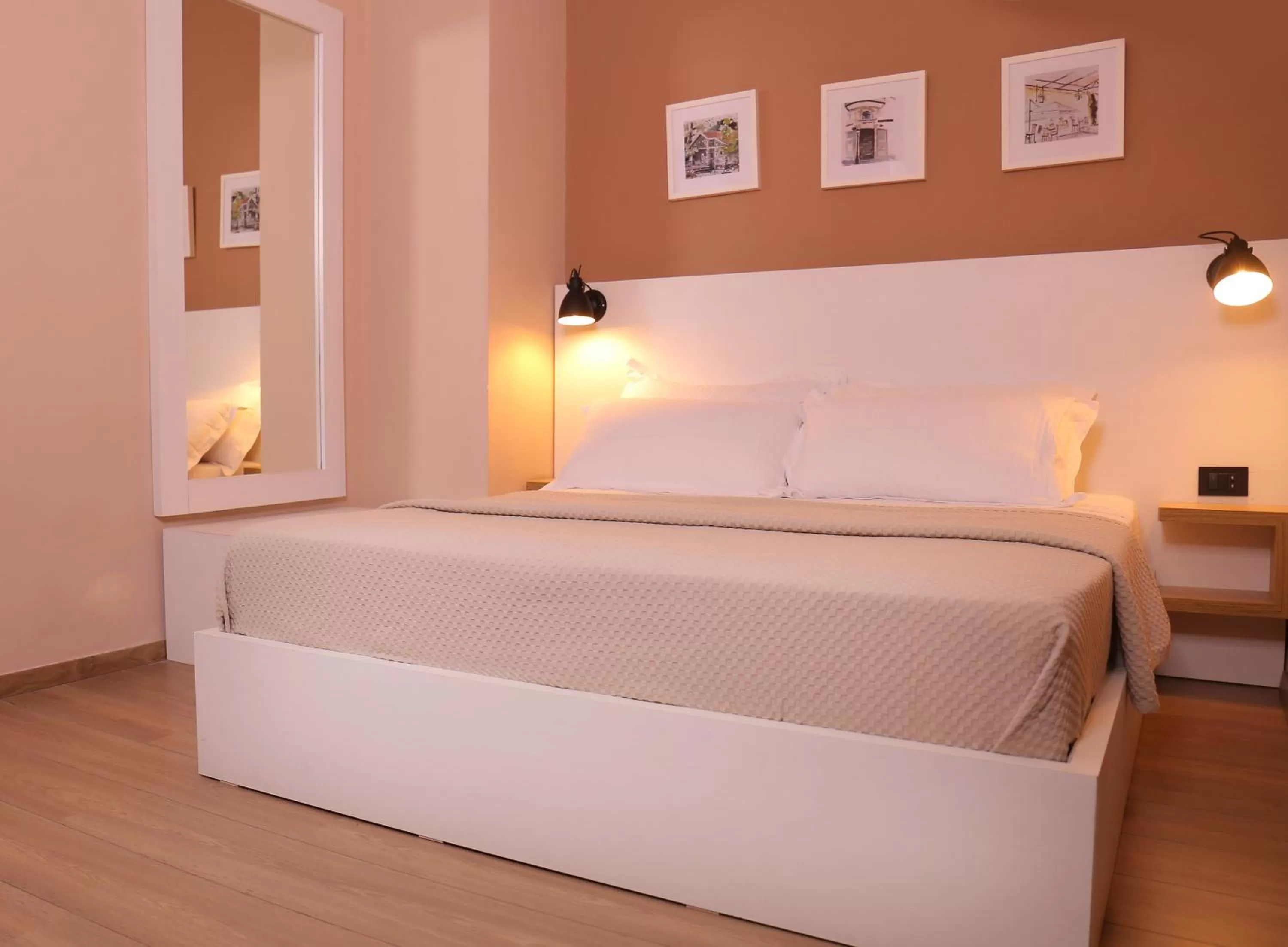 Bed in Oda Hotel Tirana