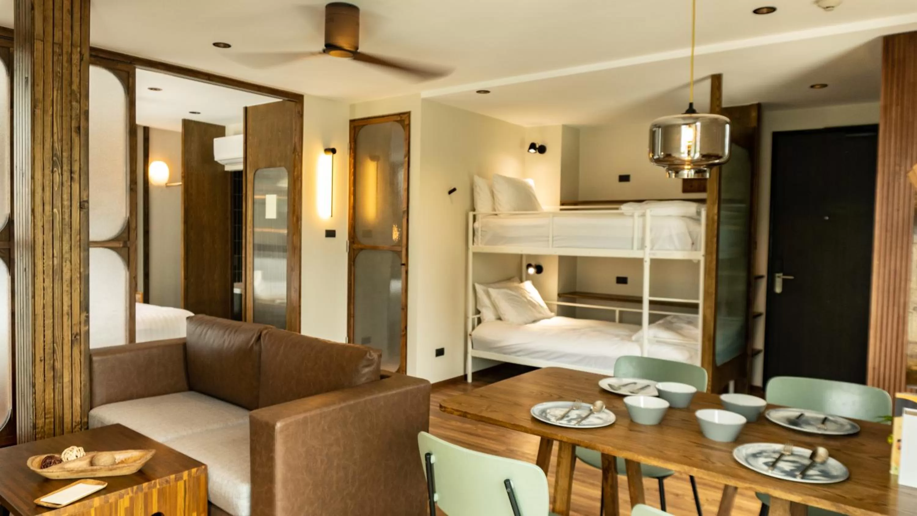 Living room, Bed in karaarom hotel