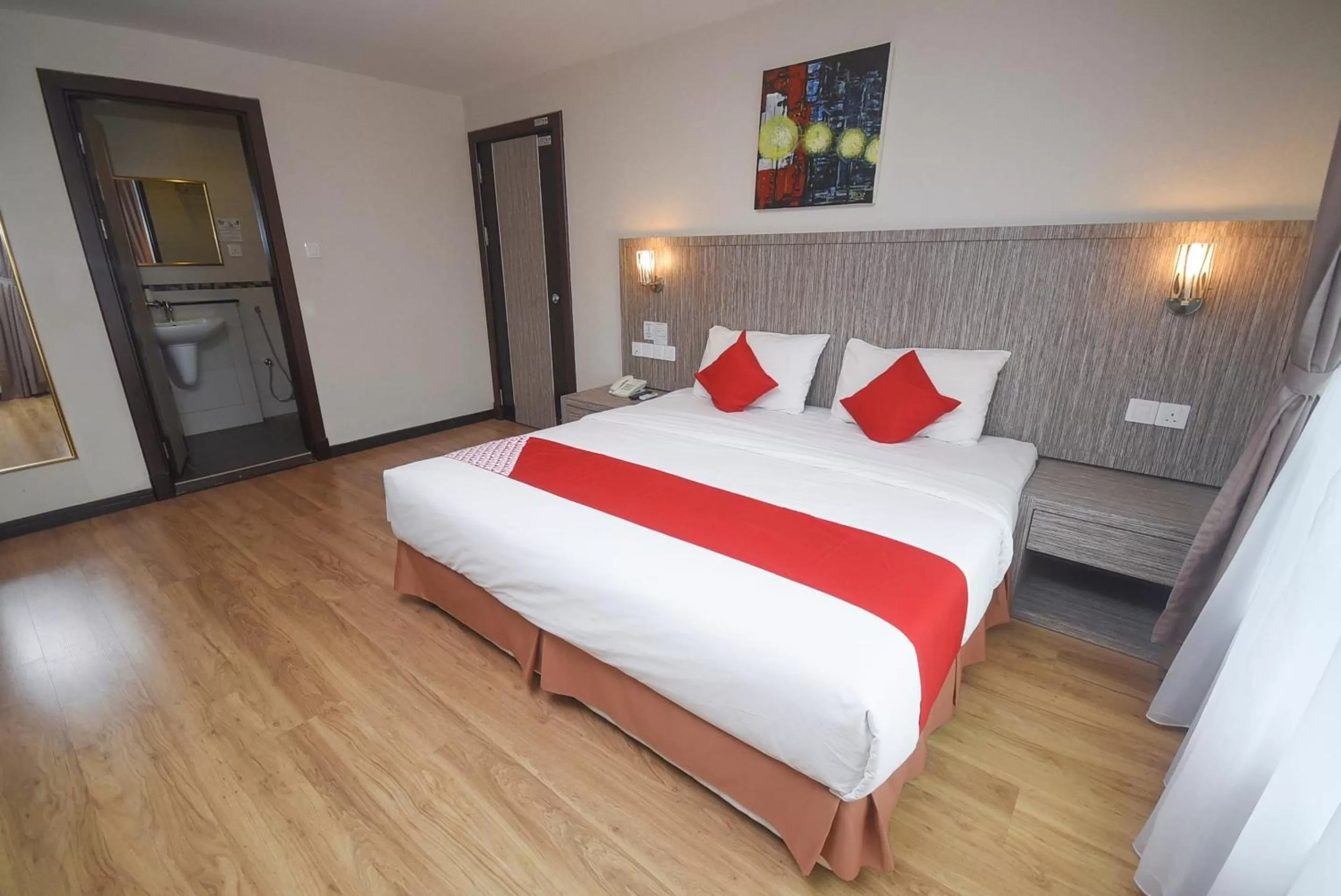 Bed in Super OYO 985 Hotel Nur