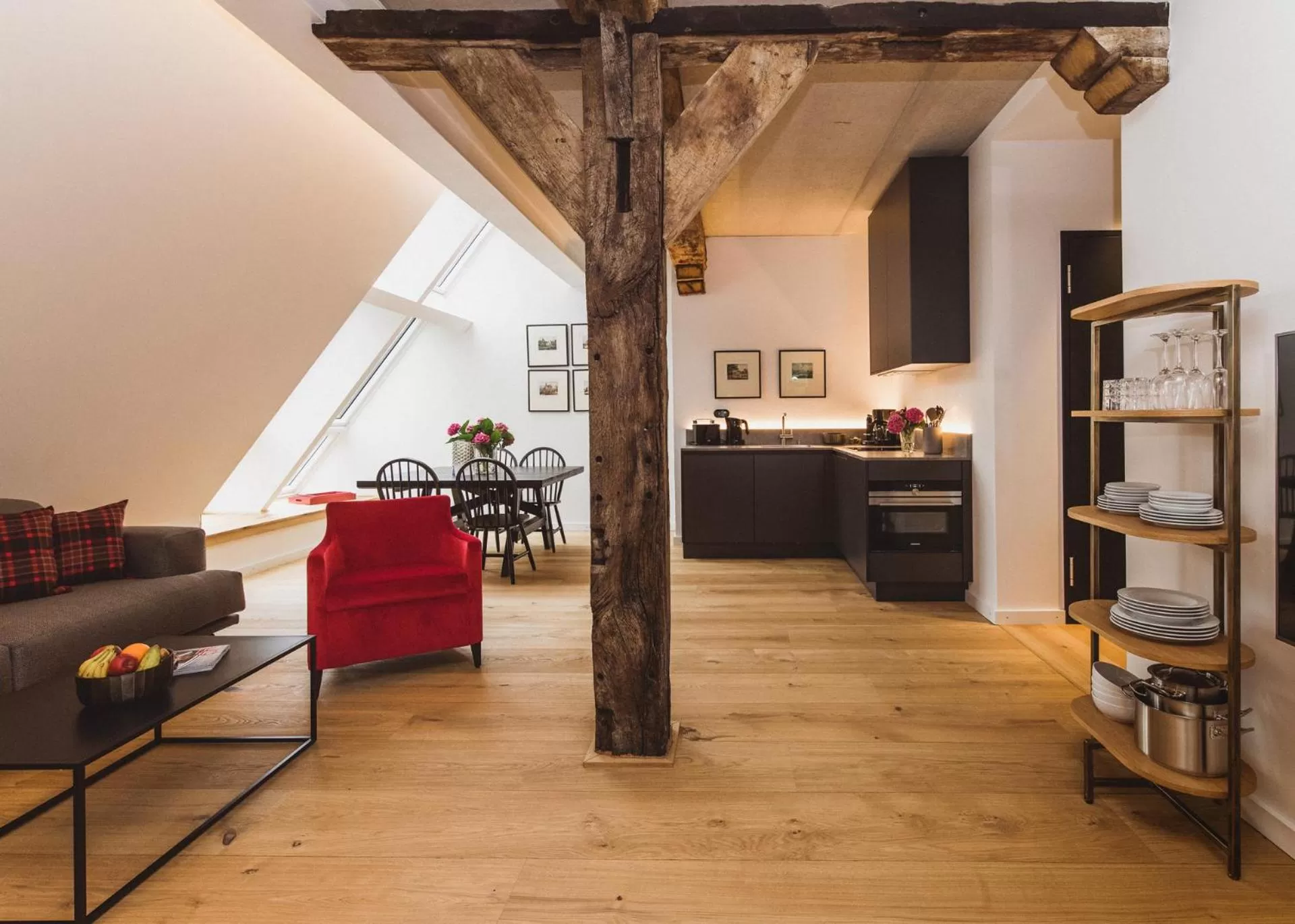 Kitchen or kitchenette in Gut Damp Ferien Lofts