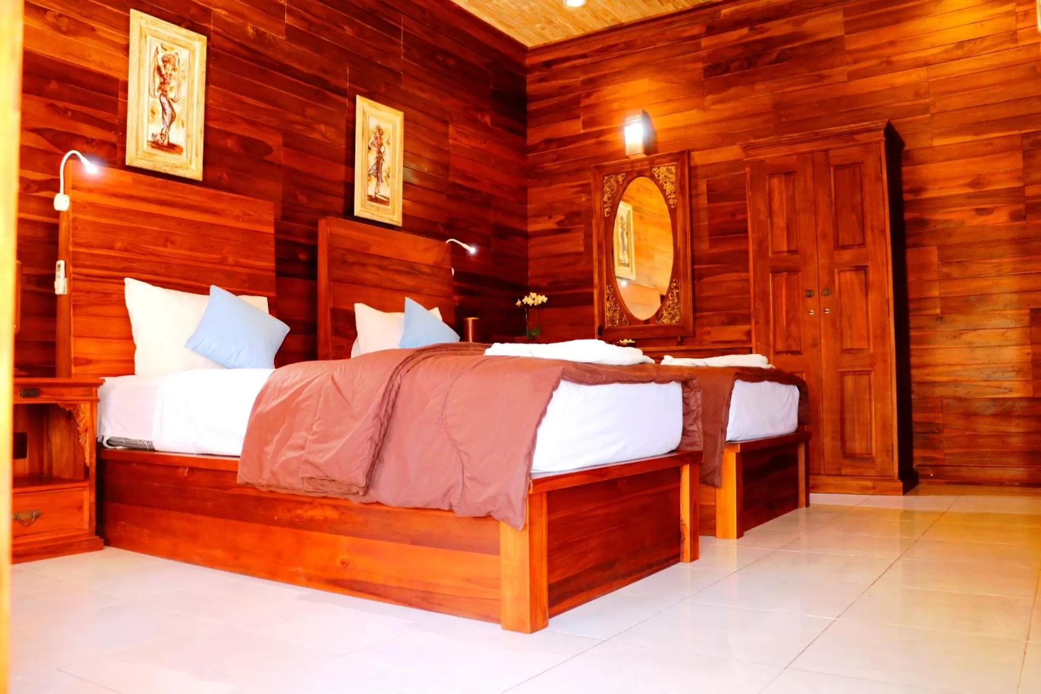 Bed in Pemedal Beach Resort