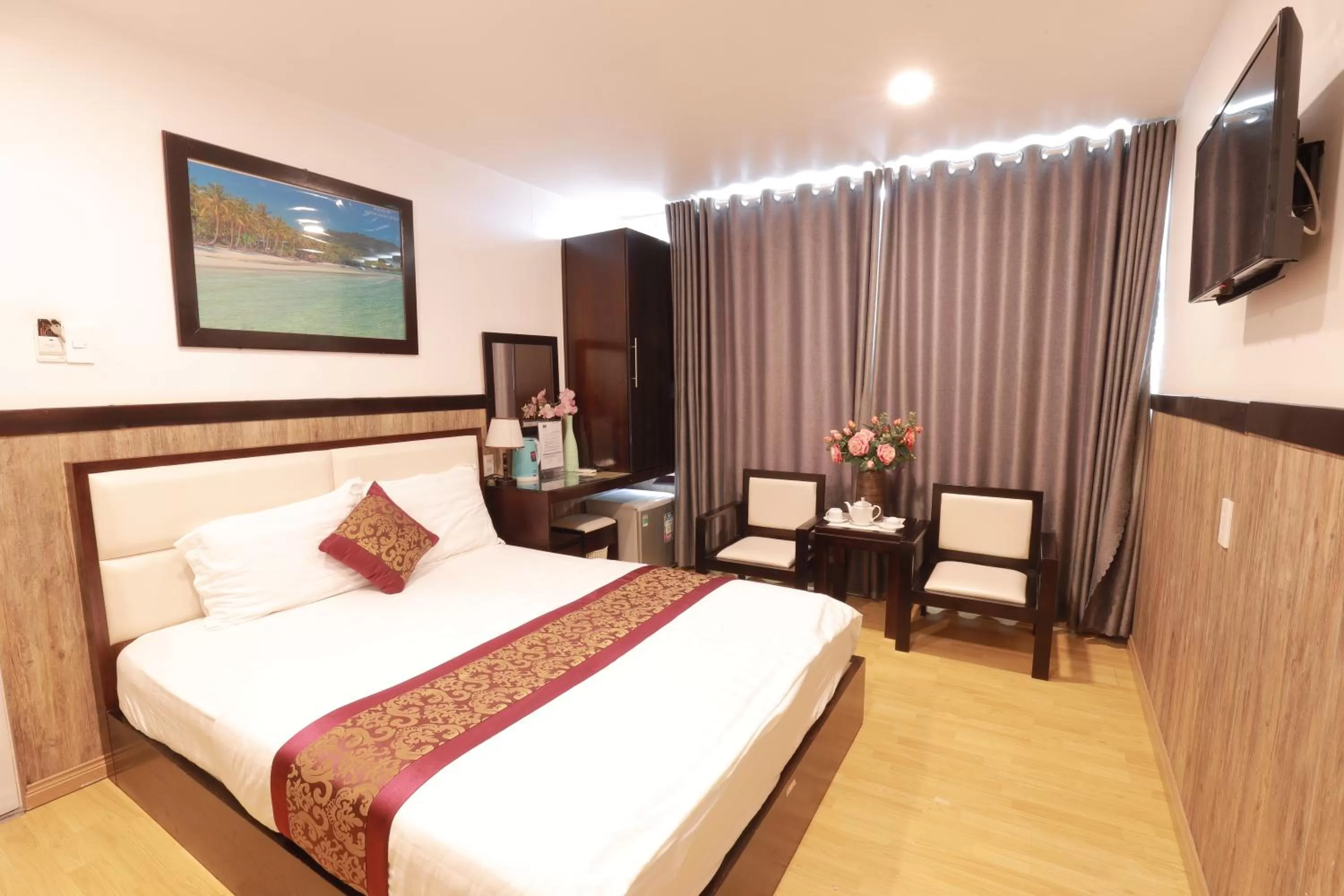 Bed in Hotel Minh Hang