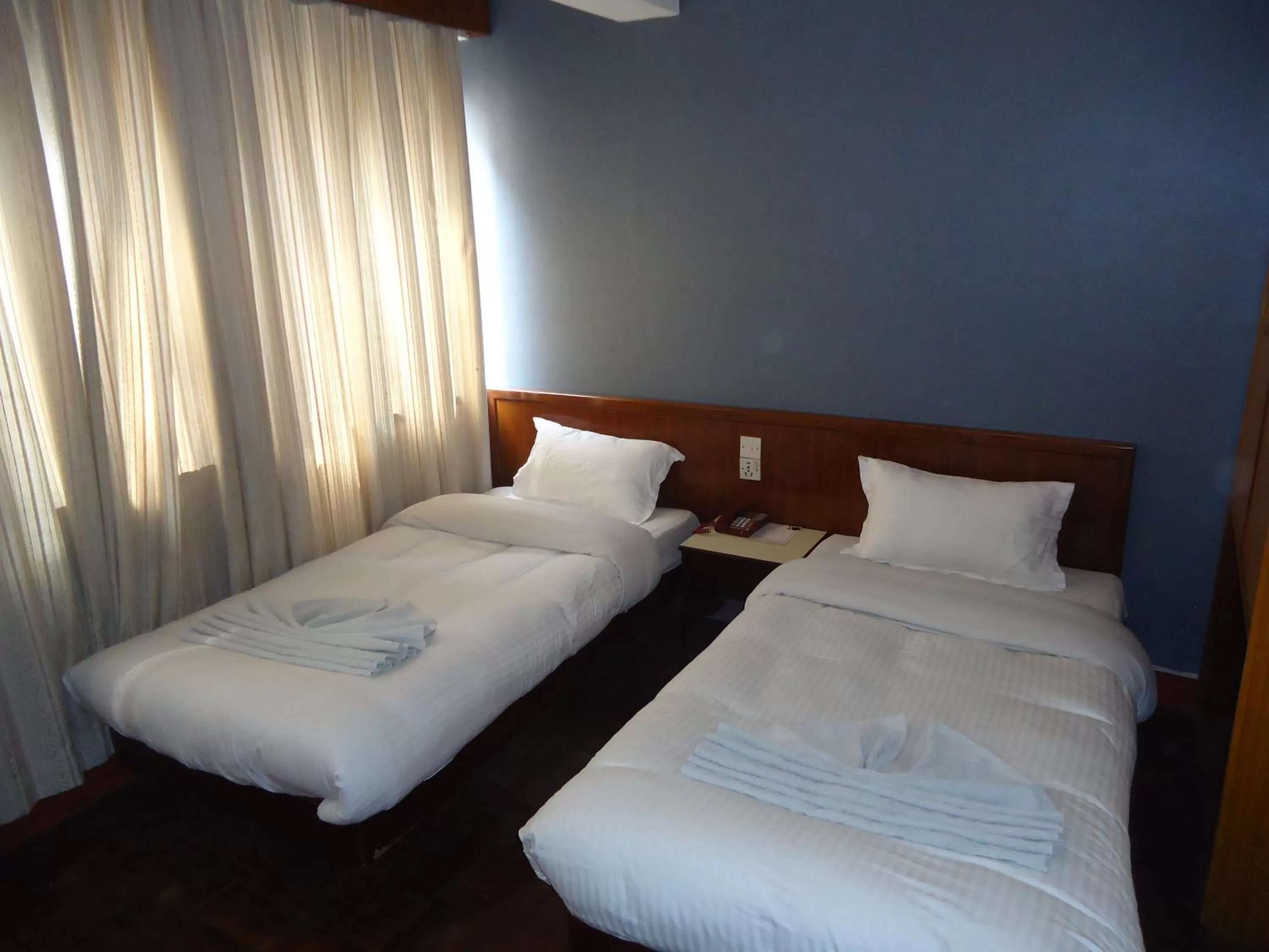 Bed in Hotel Earth House