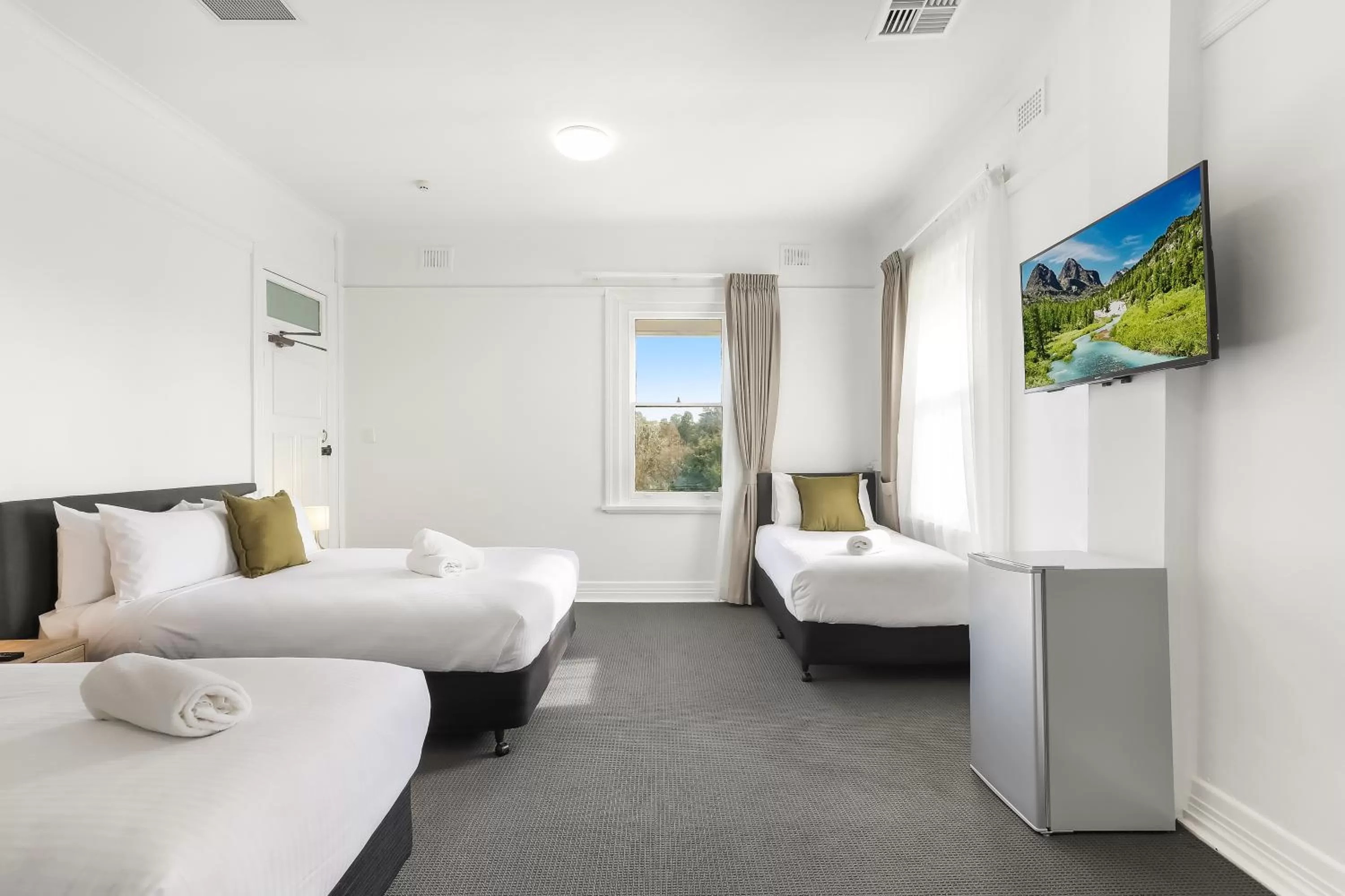 Bed in Grand View Hotel