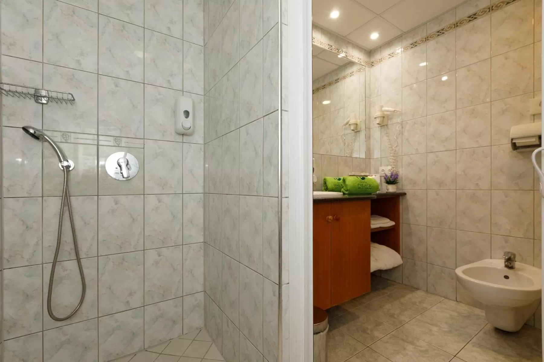 Shower in Palace Hotel Hévíz