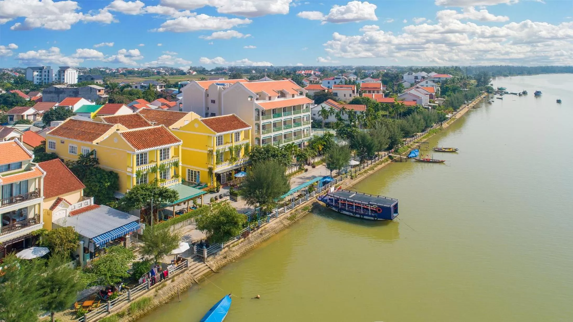 City view, Bird's-eye View in TRIPLE Riverside Villa Hotel HoiAn