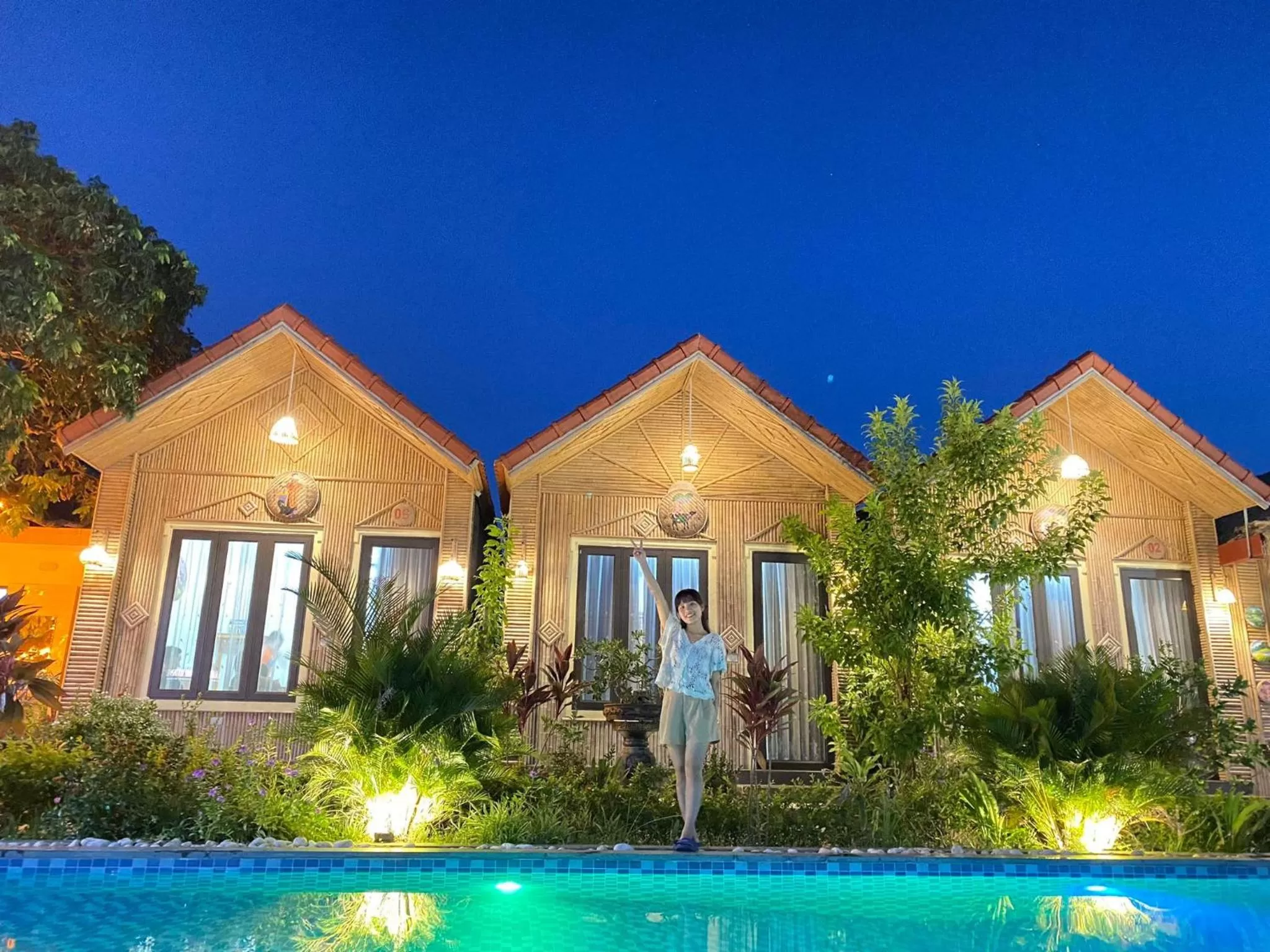 Pool view in Tam Coc Minh Hung Homestay