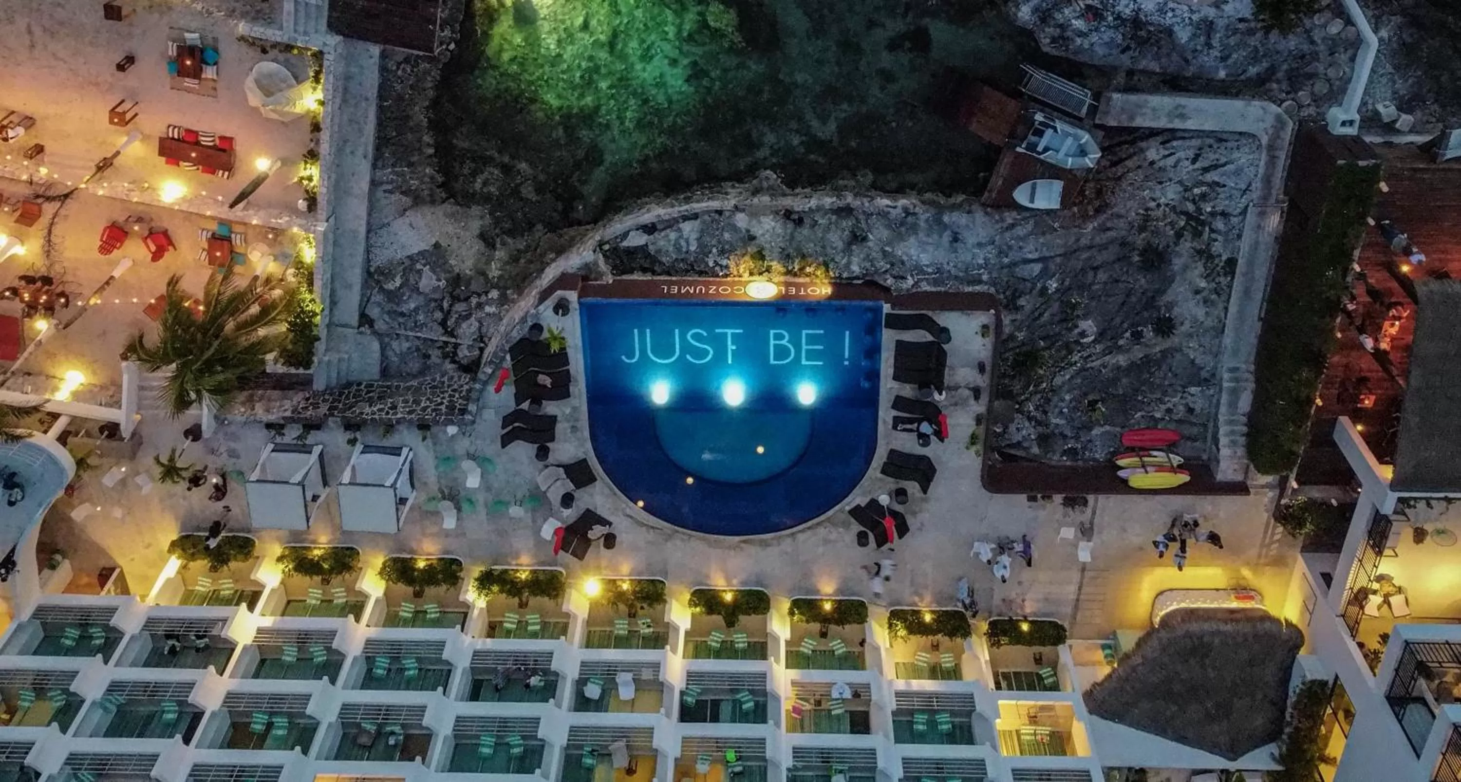 Bird's eye view in Hotel B Cozumel