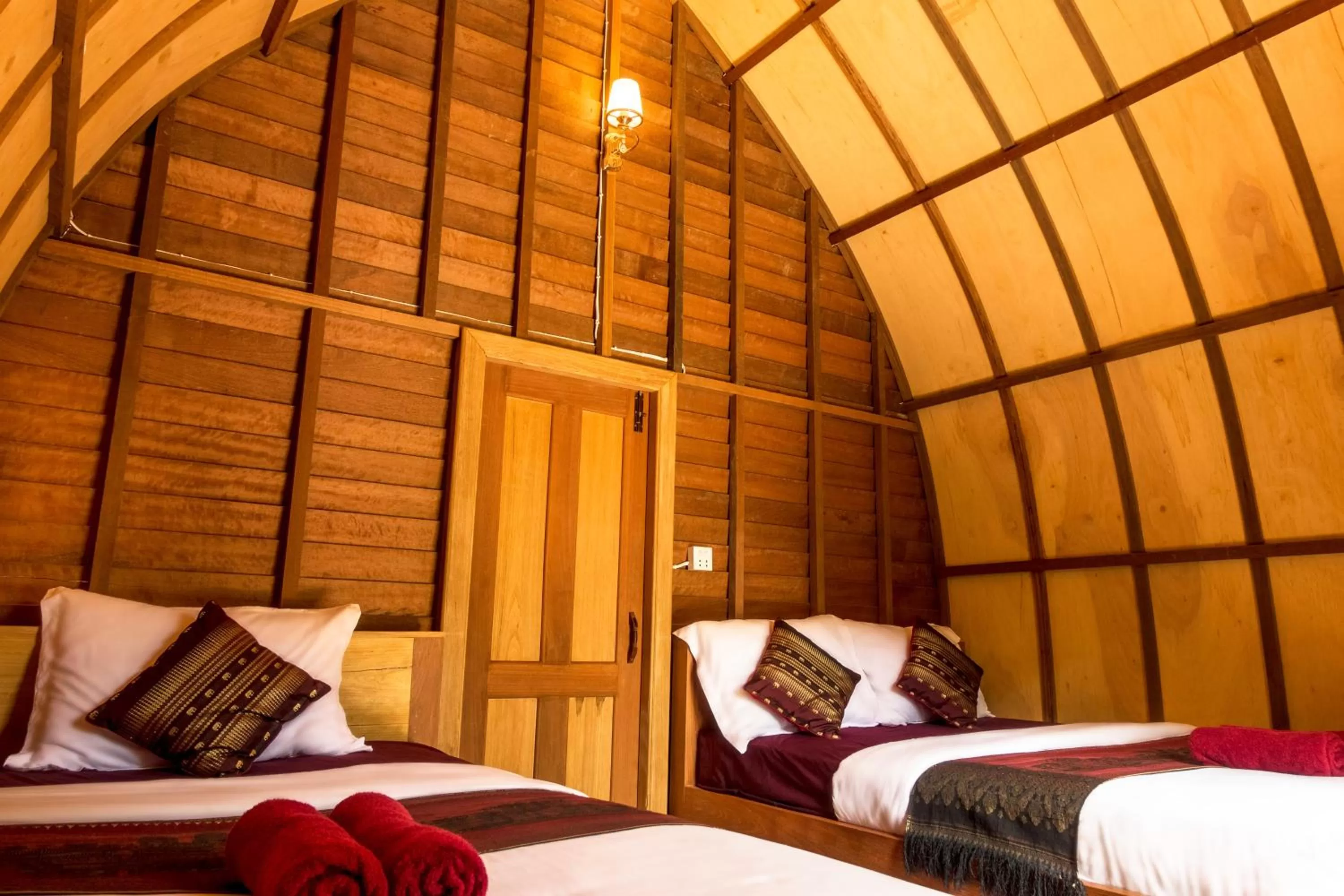 Bedroom, Bed in Bamboo Bungalow