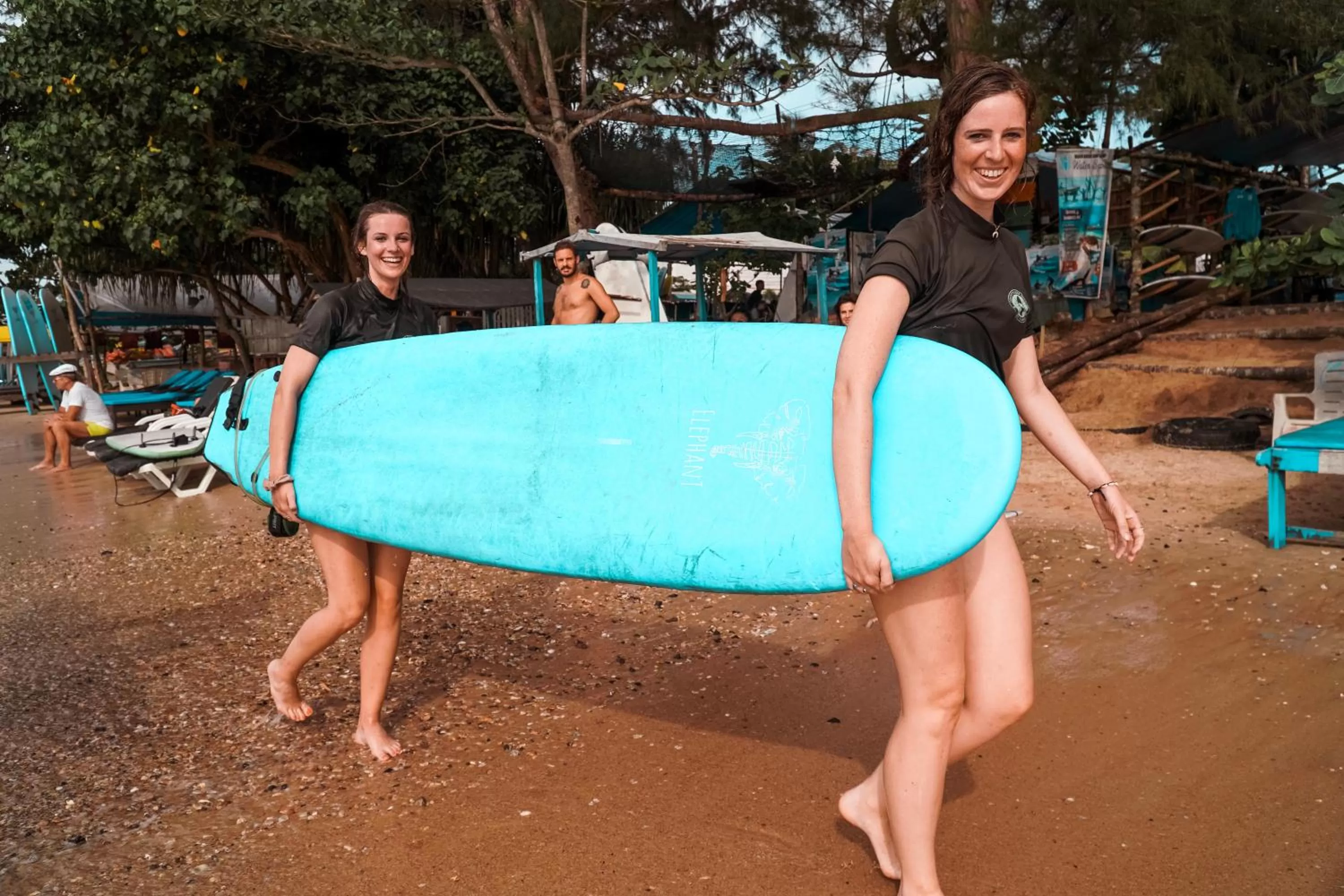 People in Lucky's Surf Camp